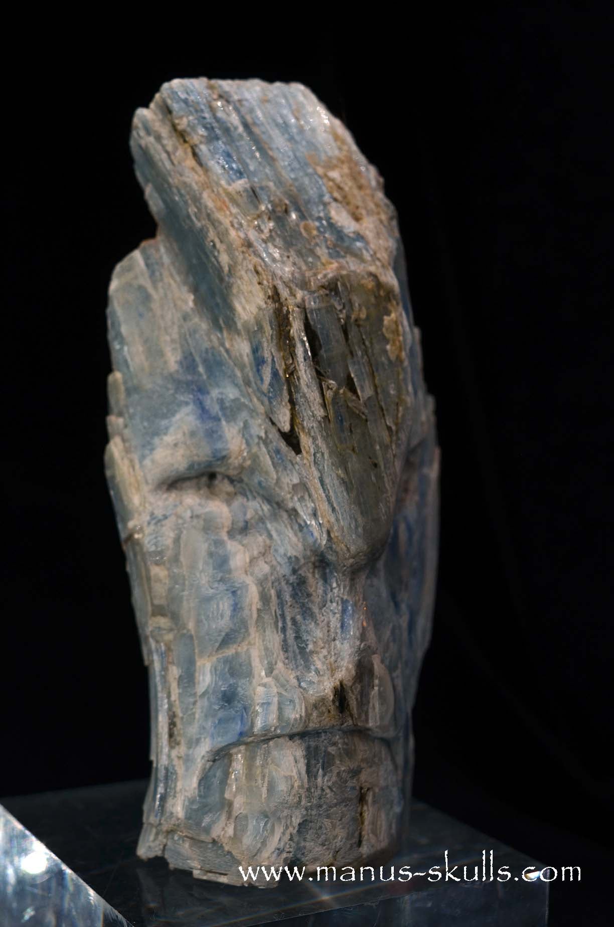 Manus skulls unique Crystal Carvings handmade skulls dragons pendants preseli bluestone tribals spiritual meaning wand Unicorn .. blue kyanite