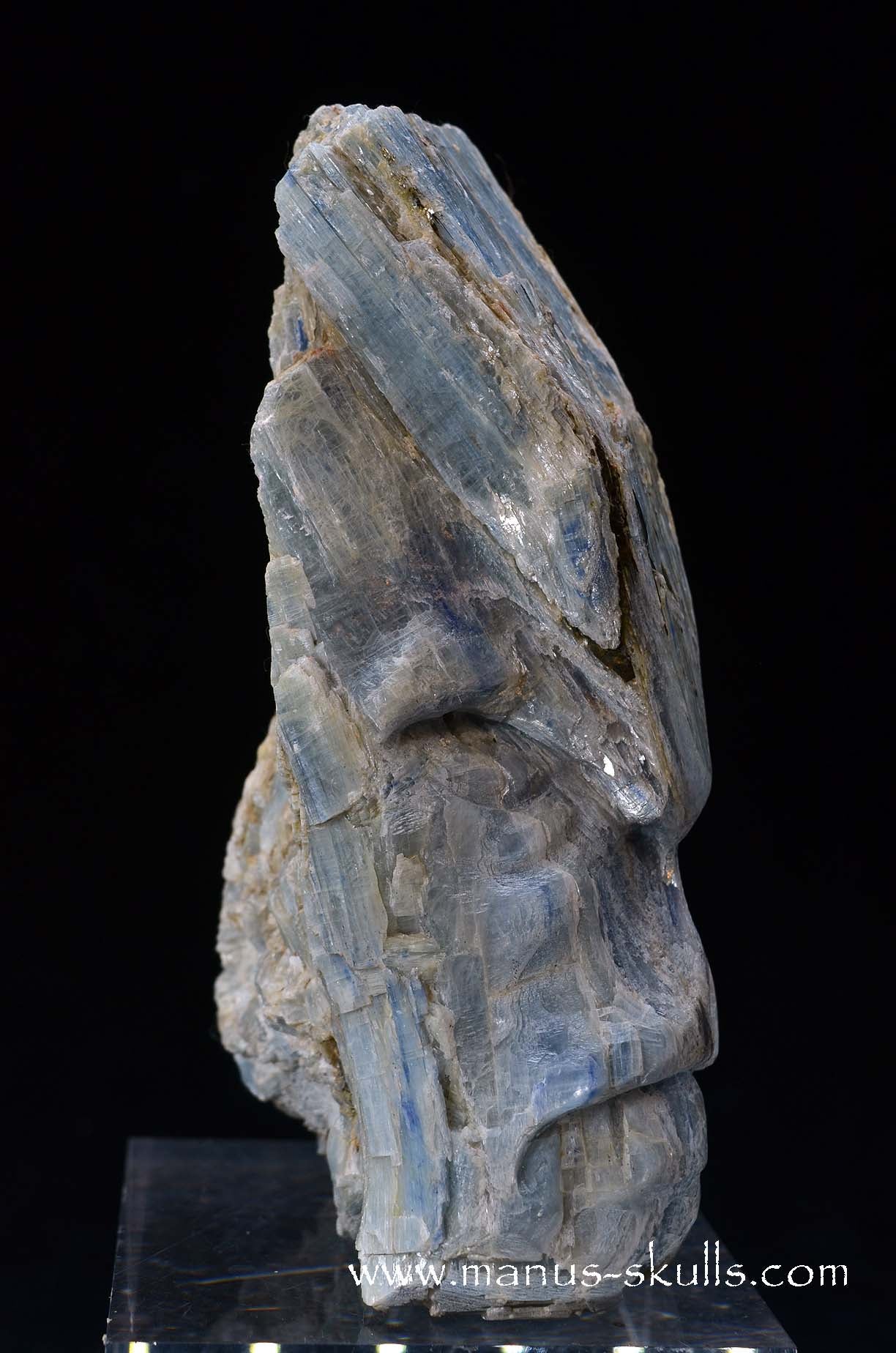 Blue Kyanite Skull Face.