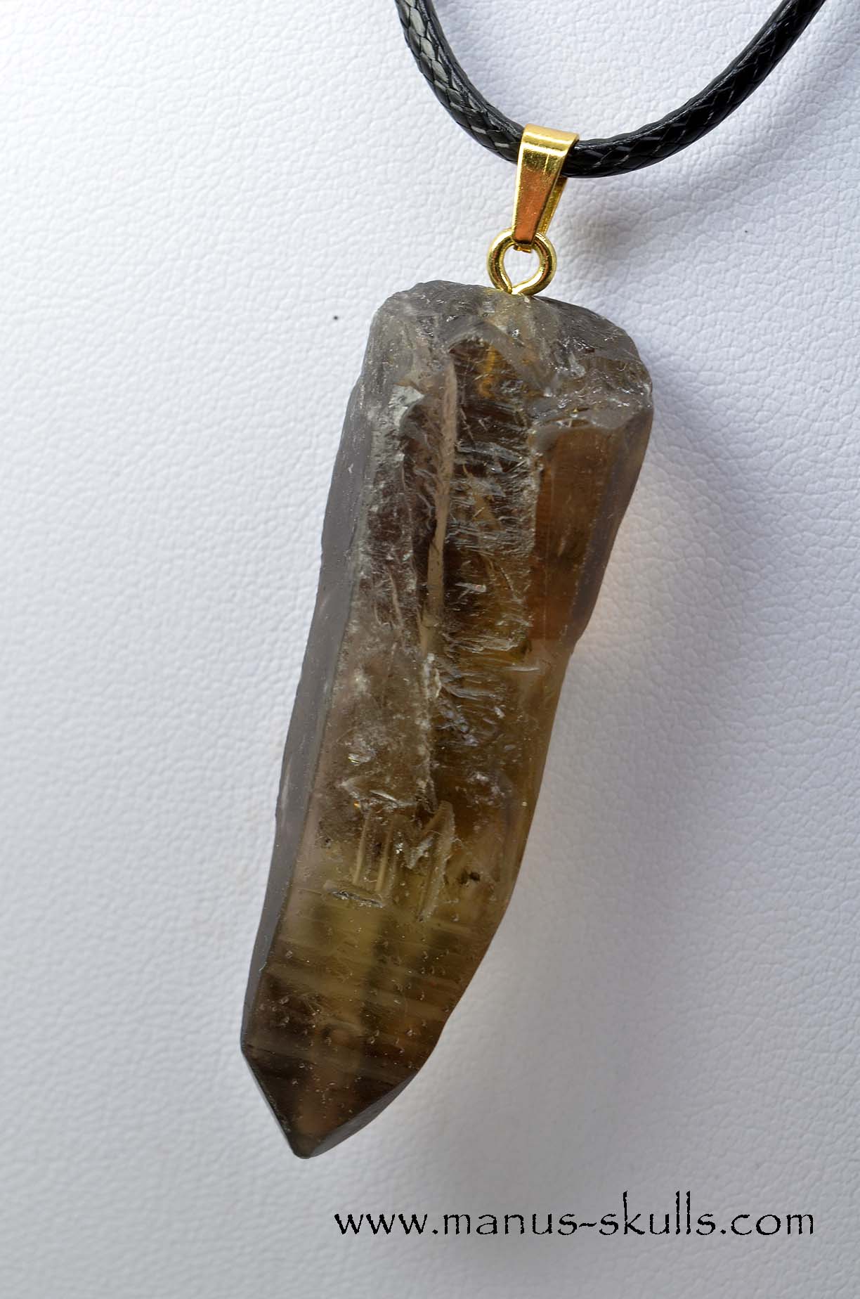 Smokey Quartz Whistler Face Pendant