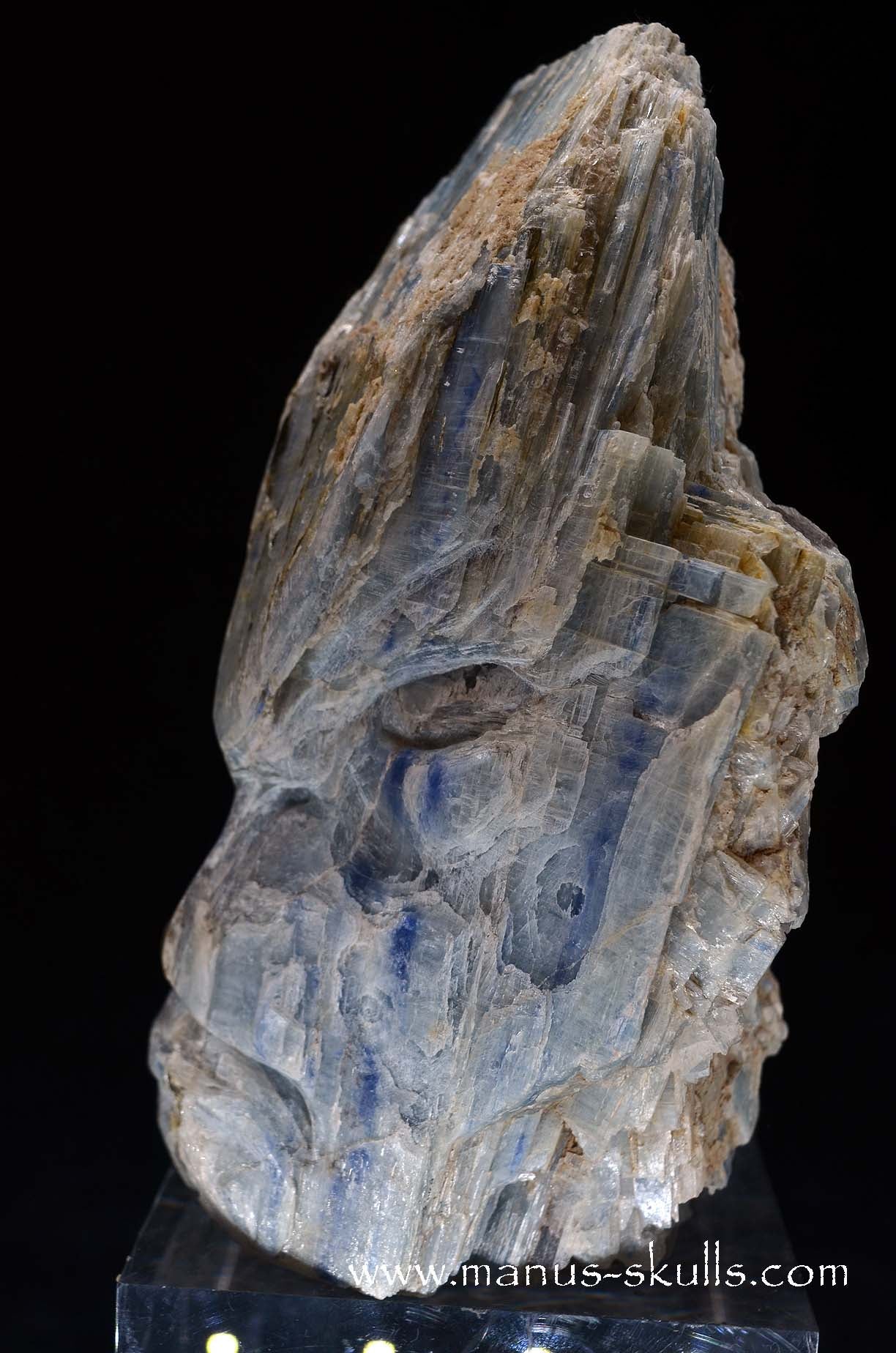 Blue Kyanite Skull Face.