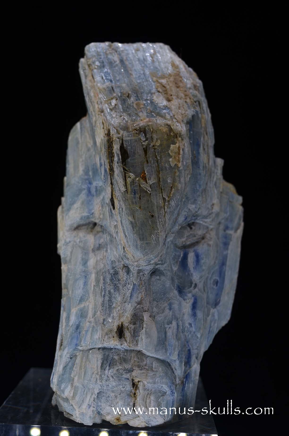 Blue Kyanite Skull Face.