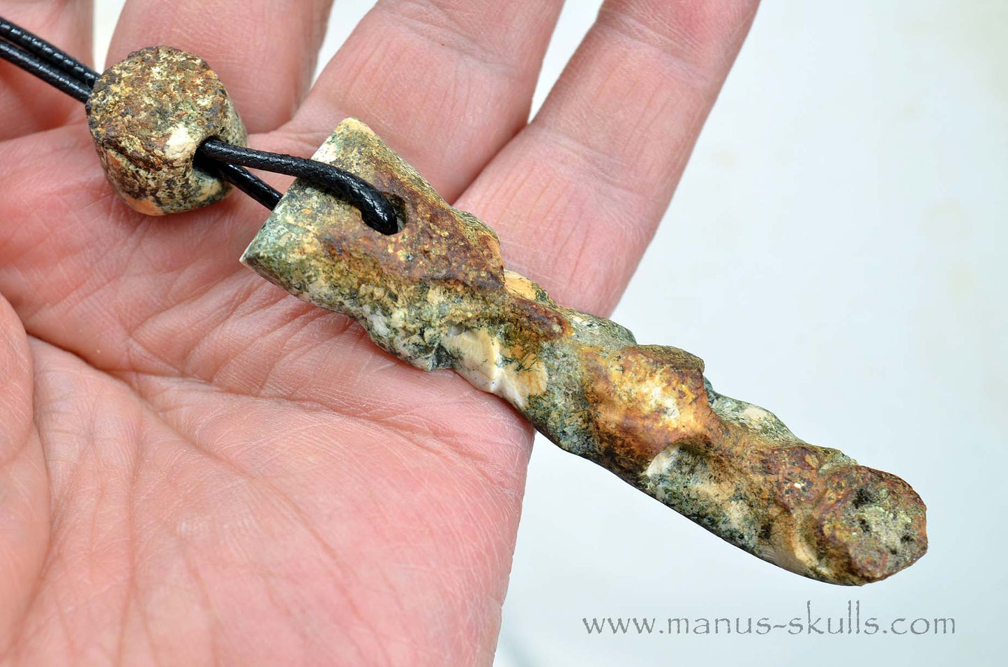 Preseli Bluestone Tribal Pendant with Spiral Slide bead.