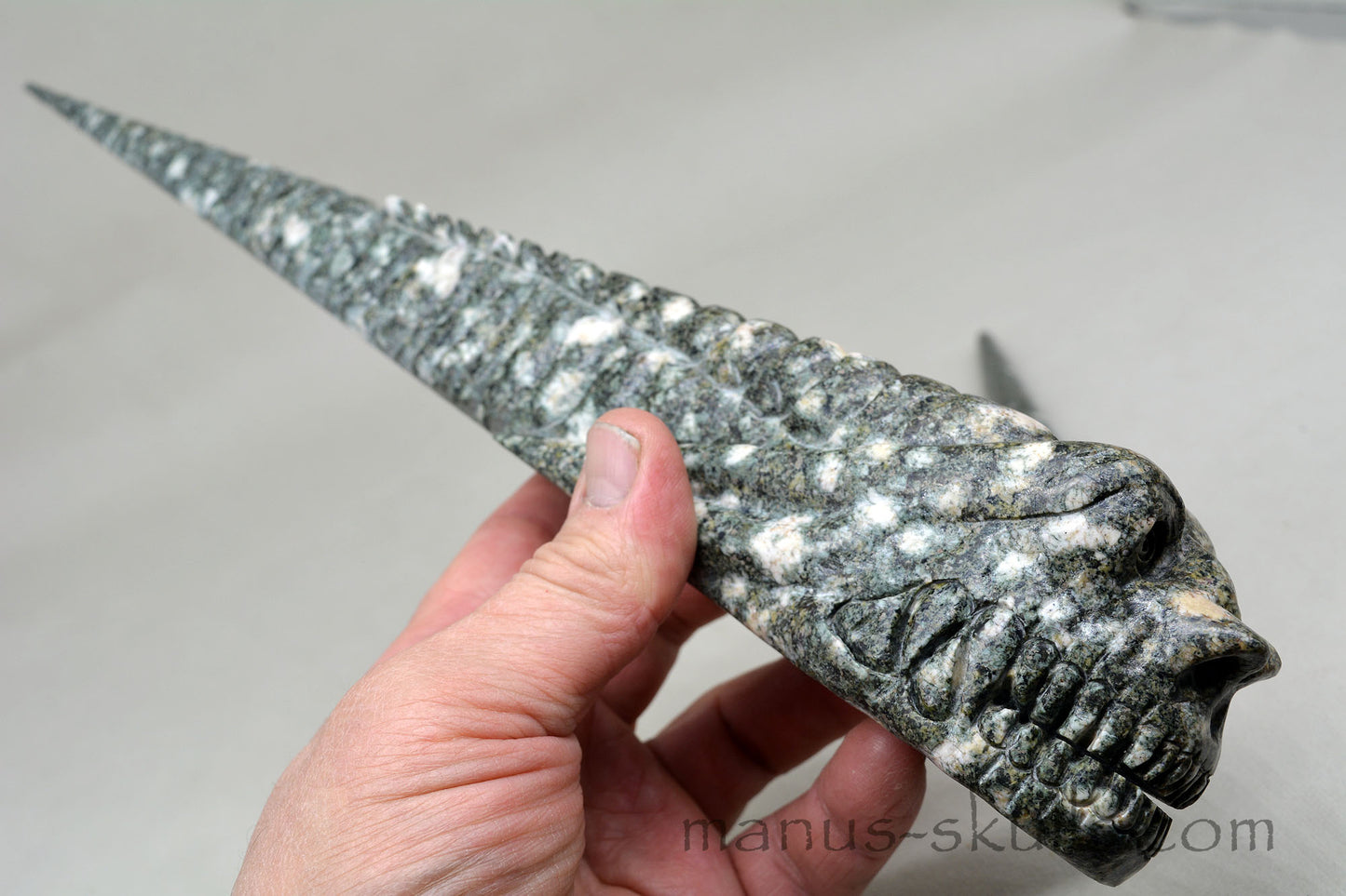 Large Preseli Bluestone Dragon Wand, singing Preseli instrument.