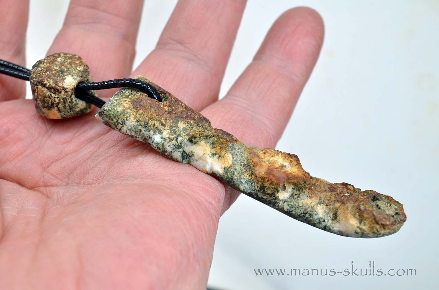 Preseli Bluestone Tribal Pendant with Spiral Slide bead.