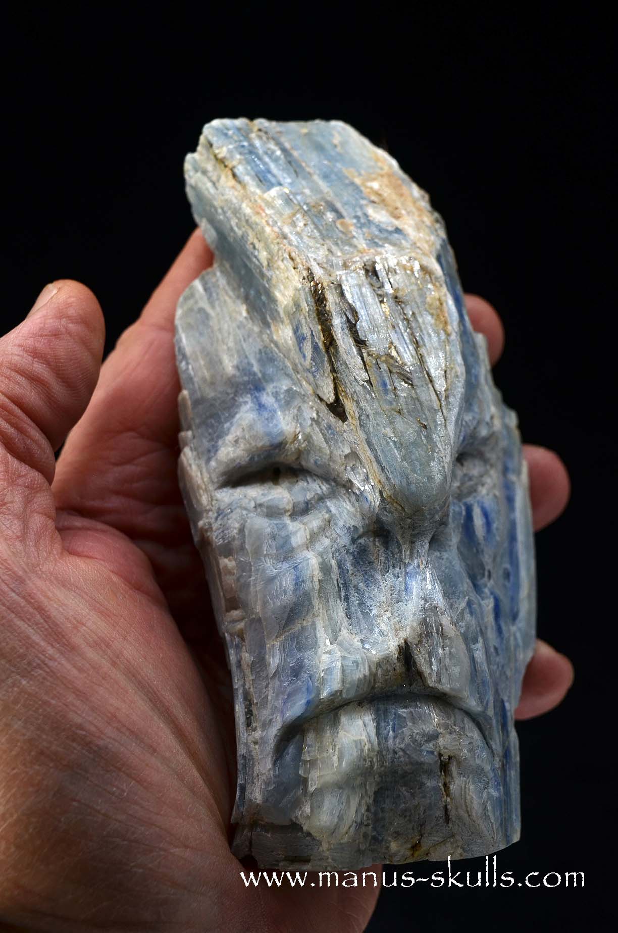 Manus skulls unique Crystal Carvings handmade skulls dragons pendants preseli bluestone tribals spiritual meaning wand Unicorn .. blue kyanite
