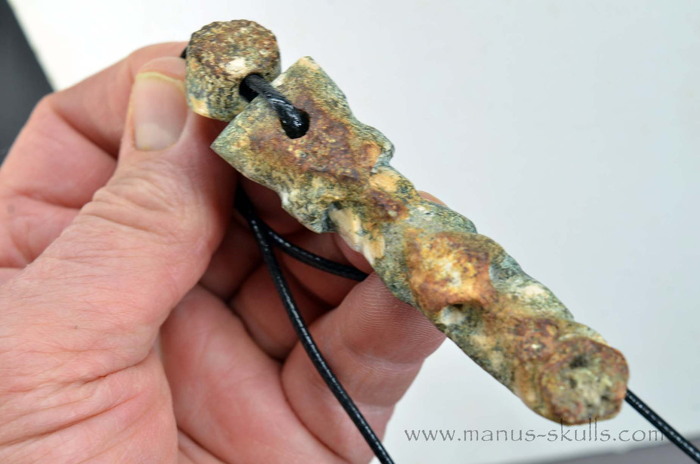 Preseli Bluestone Tribal Pendant with Spiral Slide bead.