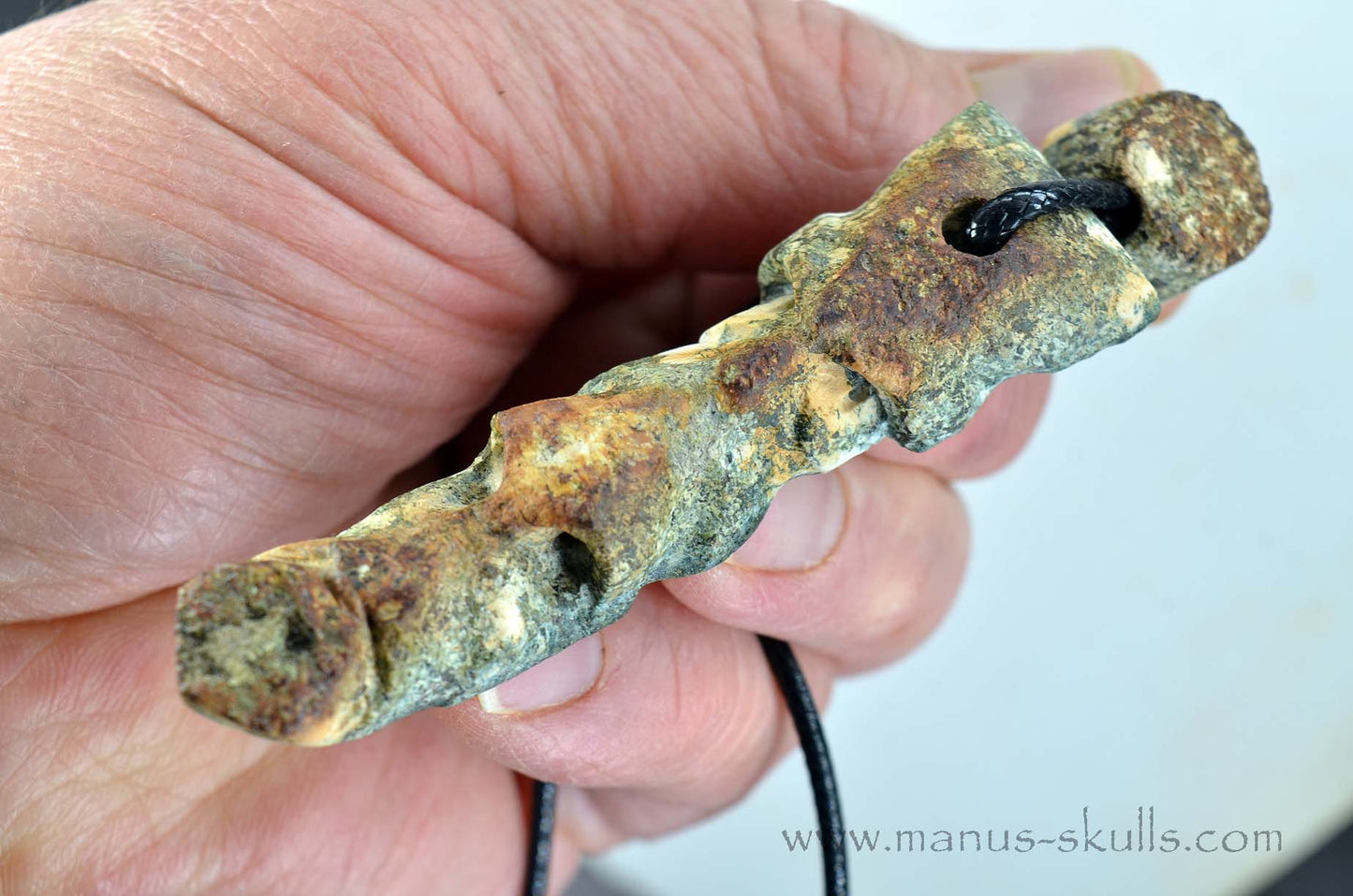 Preseli Bluestone Tribal Pendant with Spiral Slide bead.