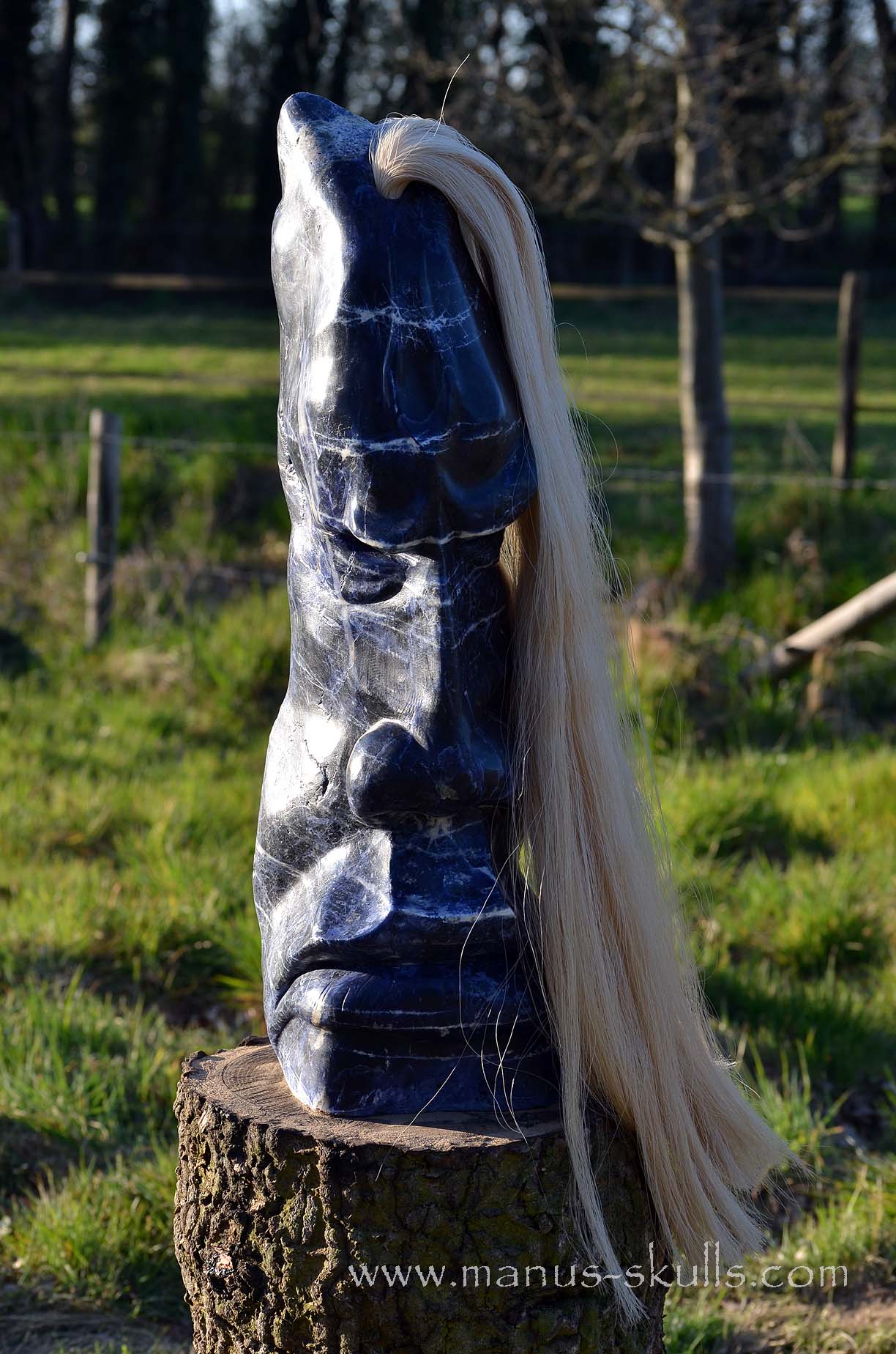 Sodalite Tribe Statue #001