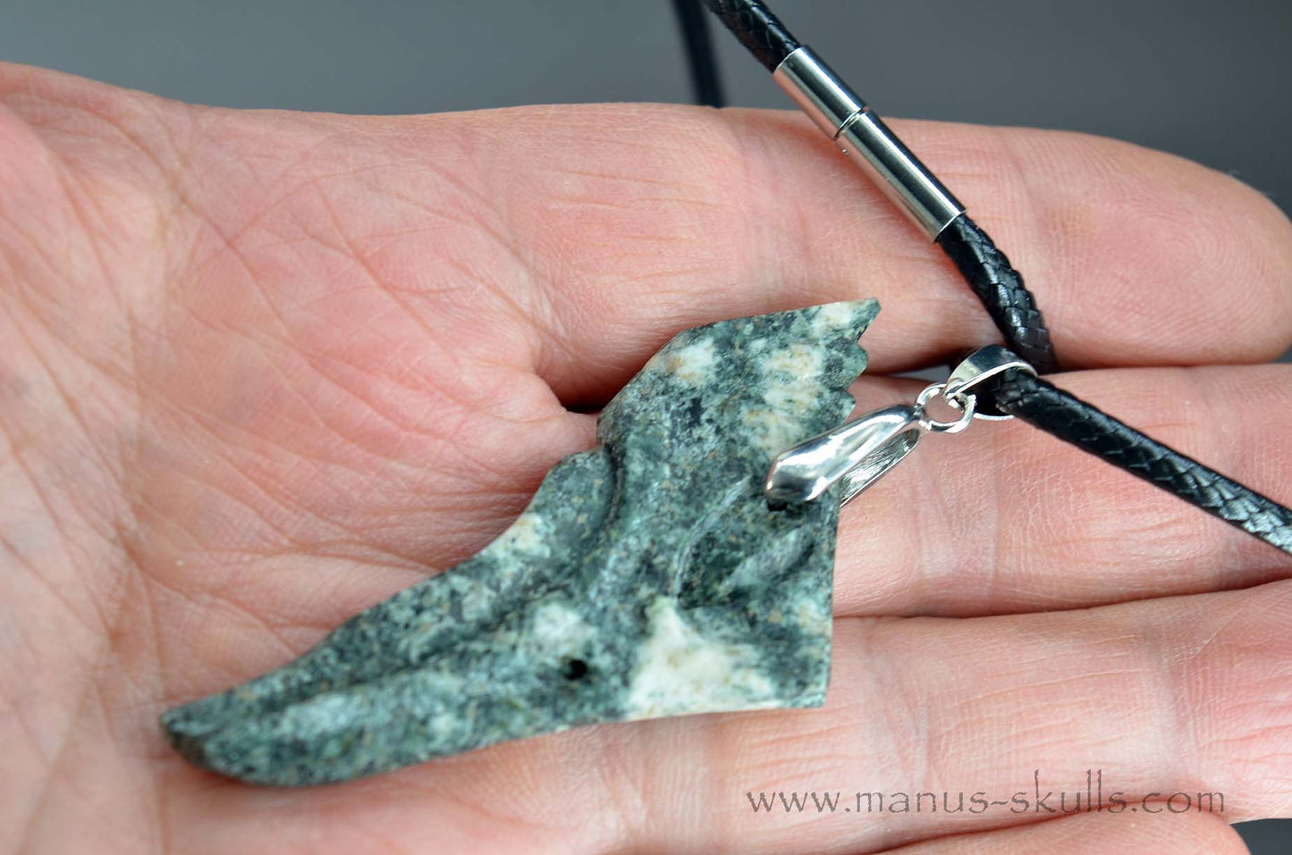 Preseli Bluestone Bird Skull Pendant