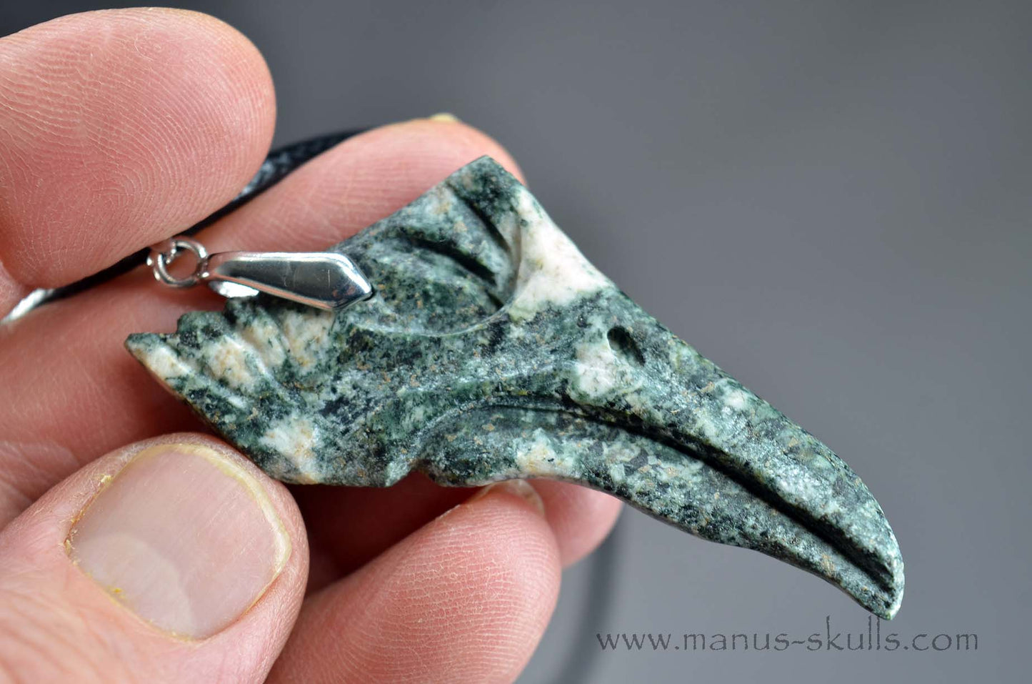 Preseli Bluestone Bird Skull Pendant