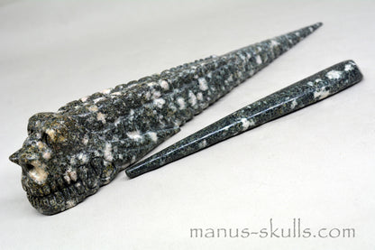 Large Preseli Bluestone Dragon Wand, singing Preseli instrument.