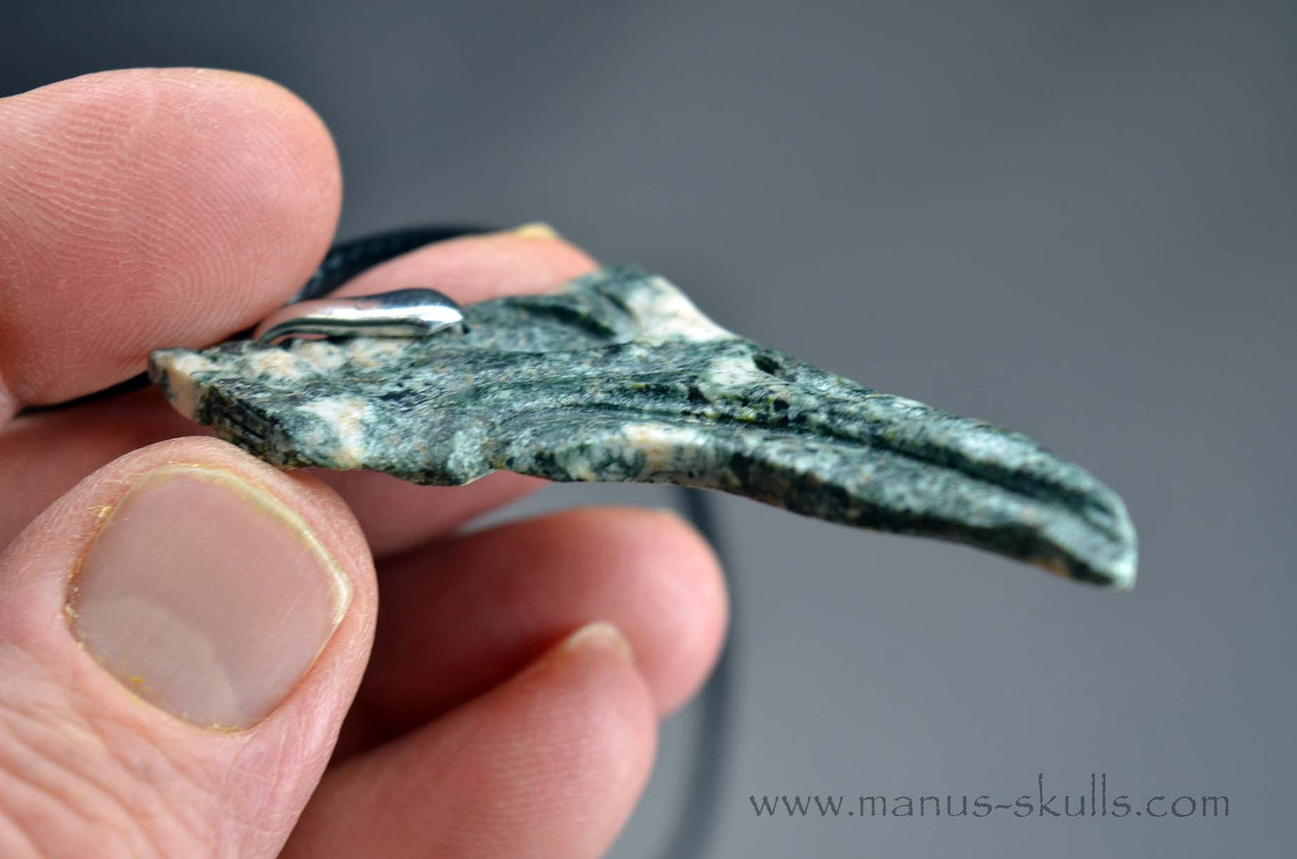 Preseli Bluestone Bird Skull Pendant