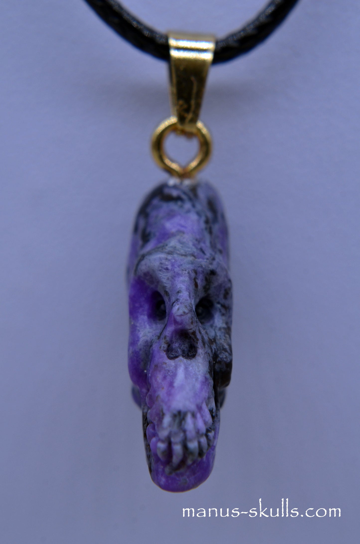 Charoite Miniature Skull Pendant