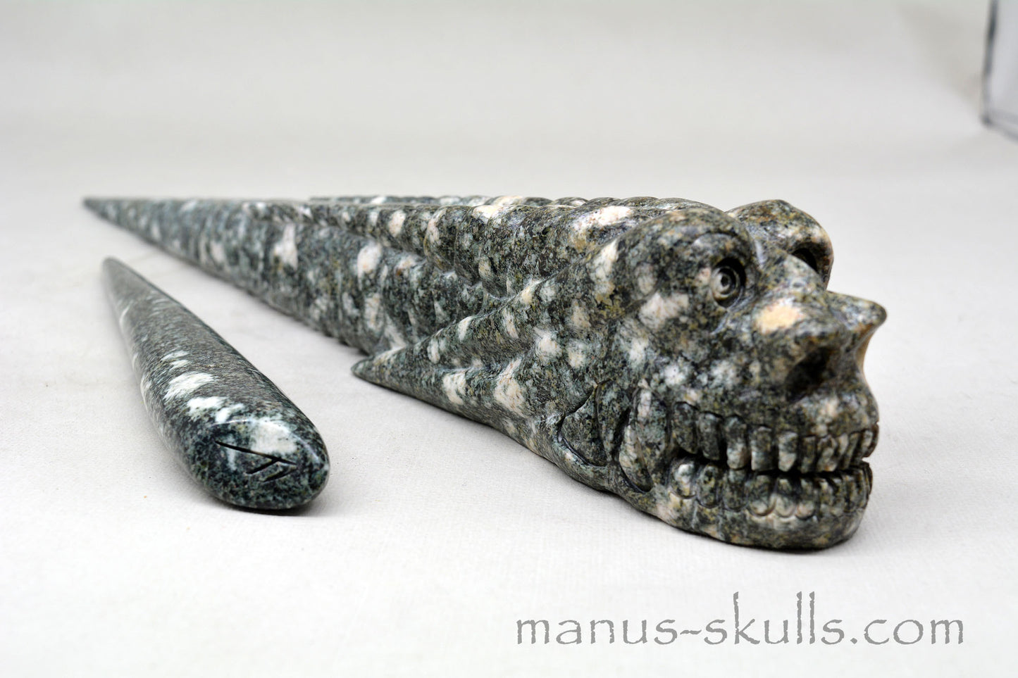 Large Preseli Bluestone Dragon Wand, singing Preseli instrument.