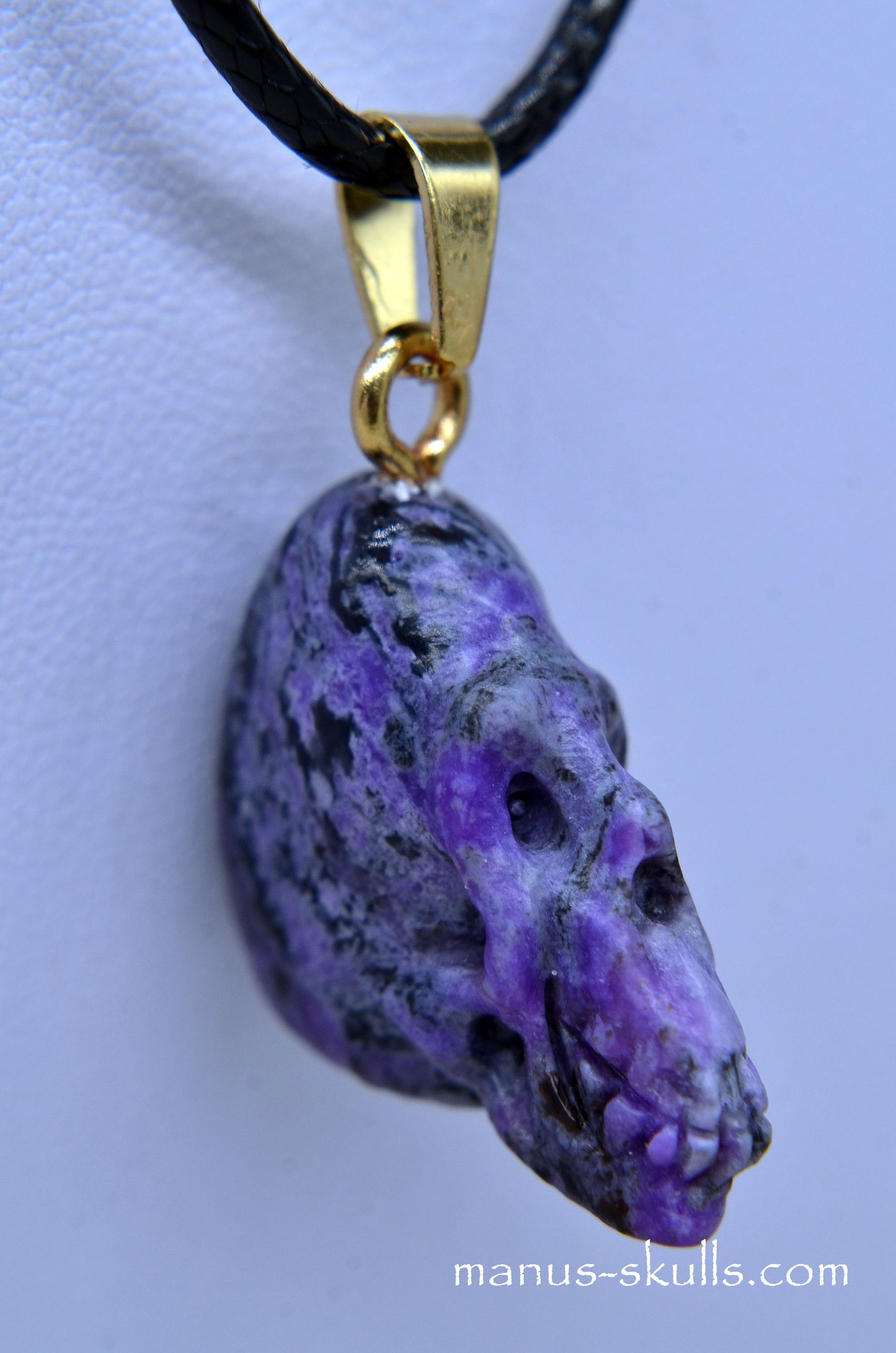 Charoite Miniature Skull Pendant