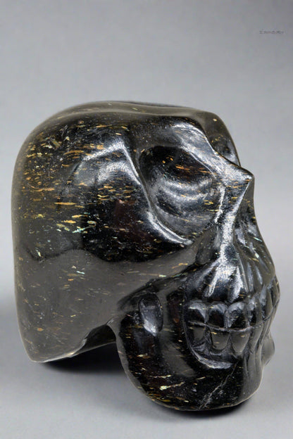 Huge Nuummite Skull ....