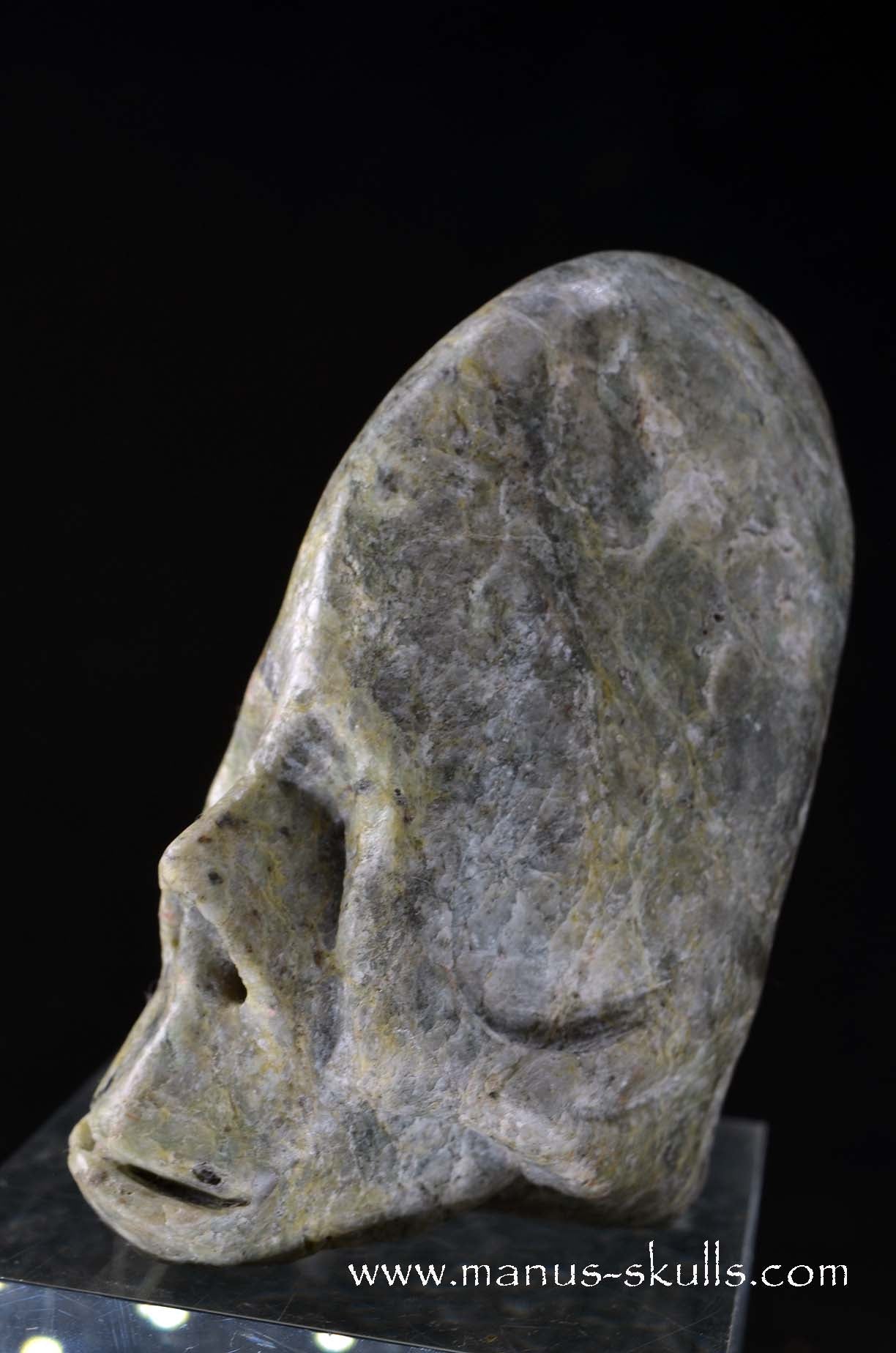 Fluorite in Barite Toothless Conehead Skull