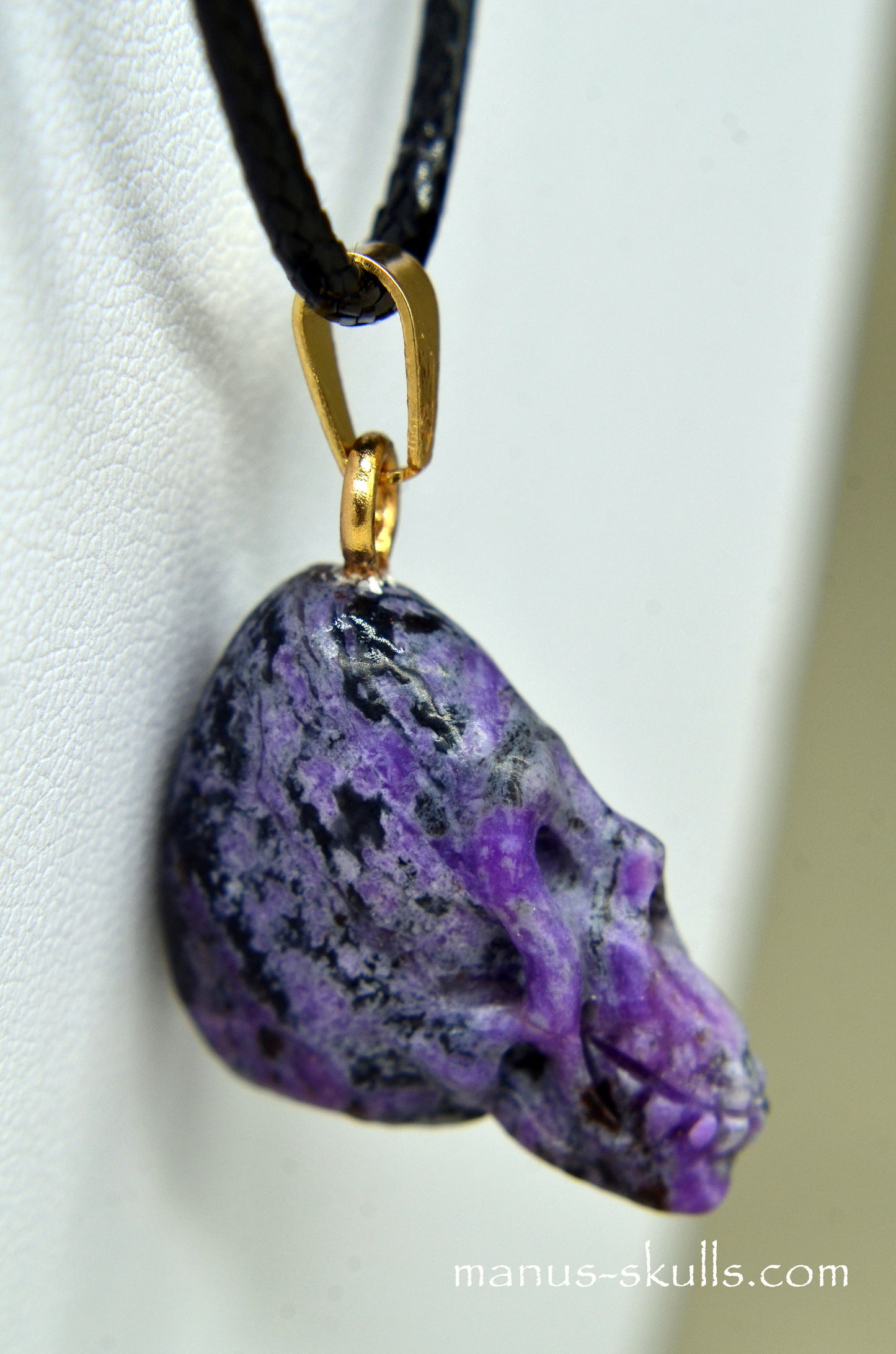 Charoite Miniature Skull Pendant