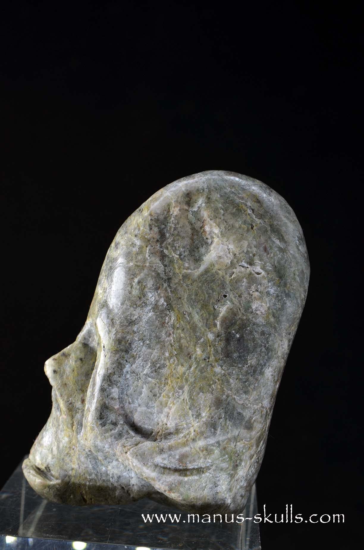 Fluorite in Barite Toothless Conehead Skull