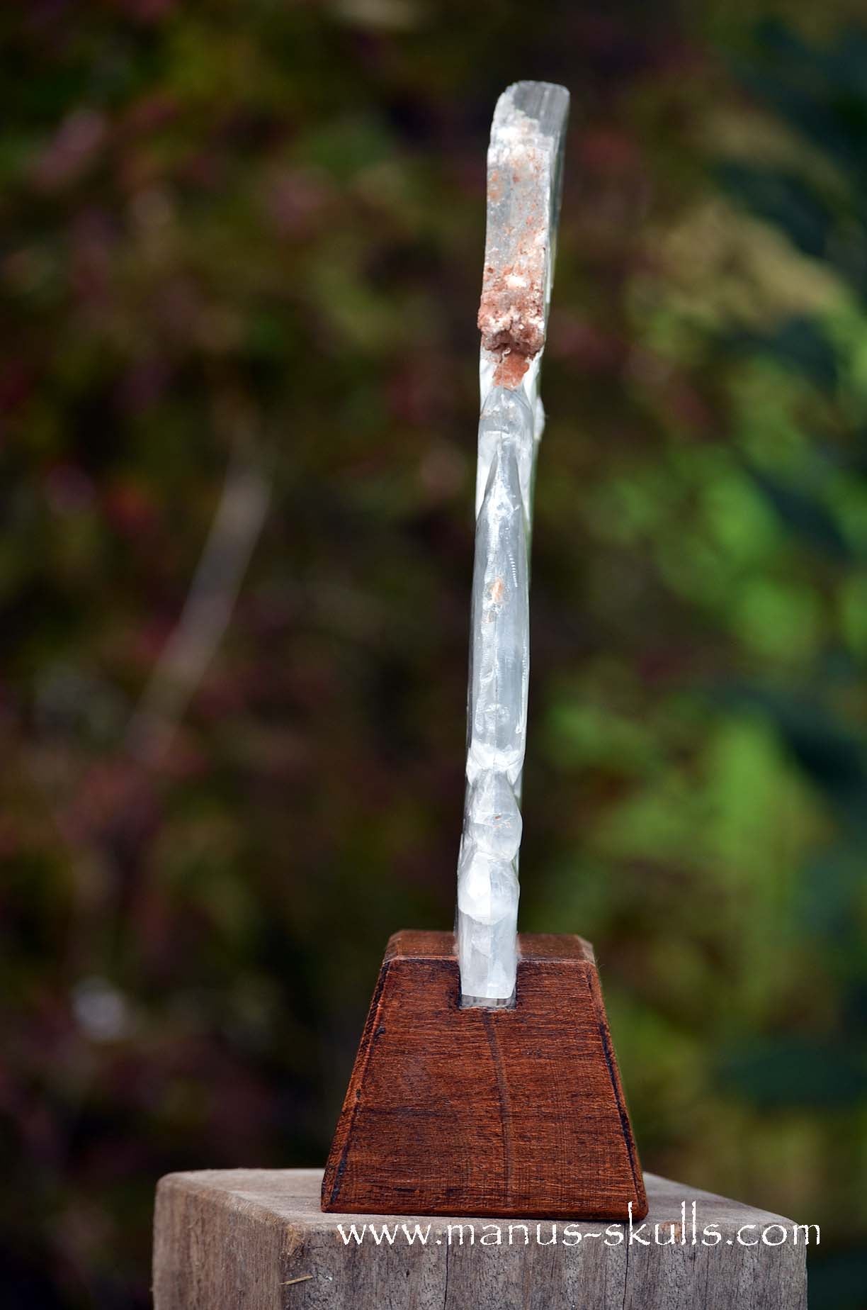 Maria Glass Trible Skull on pedestal
