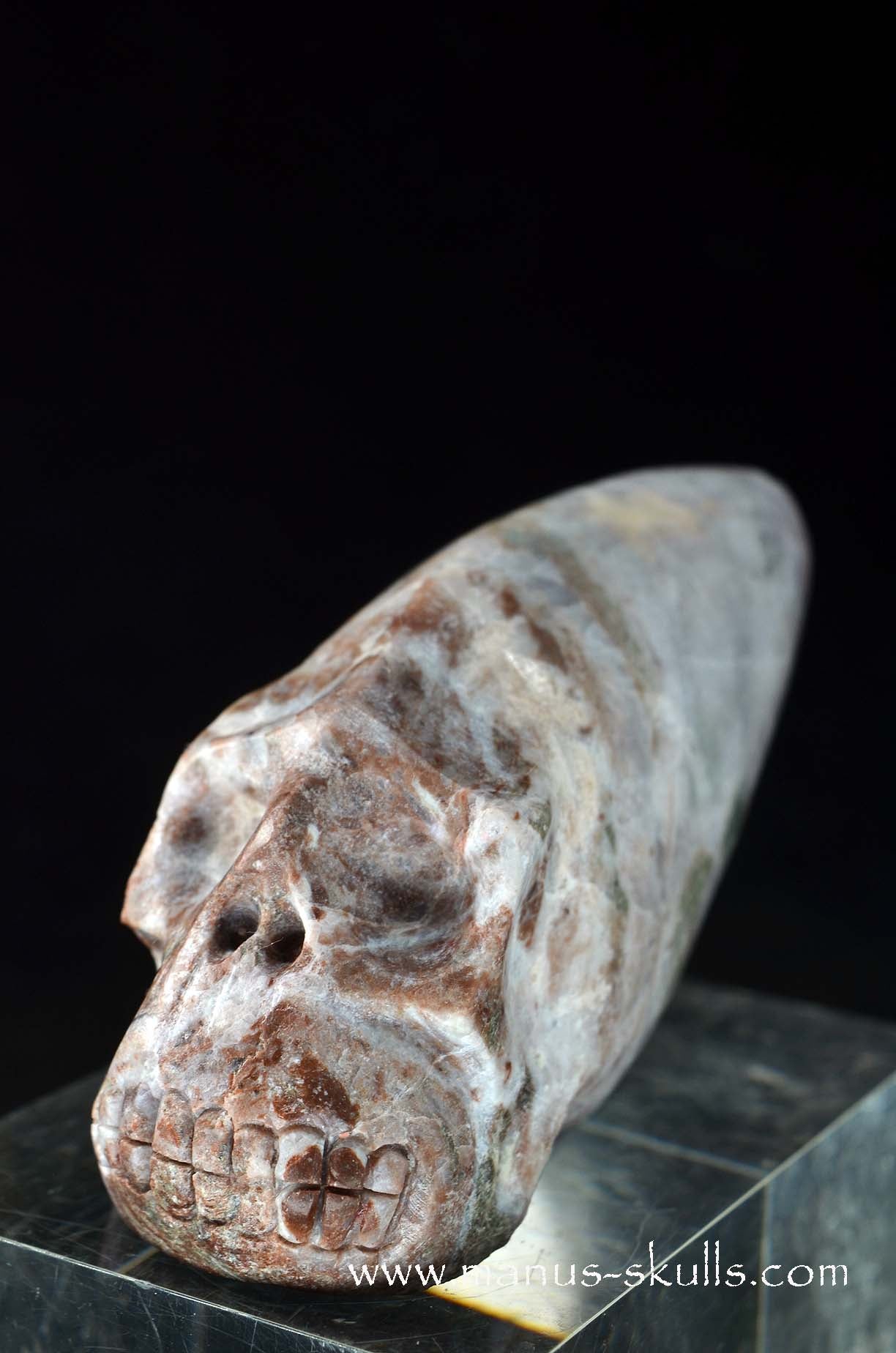 Manus skulls unique Crystal Carvings handmade skulls dragons pendants preseli bluestone tribals spiritual meaning wand Unicorn .. fluorite in barite