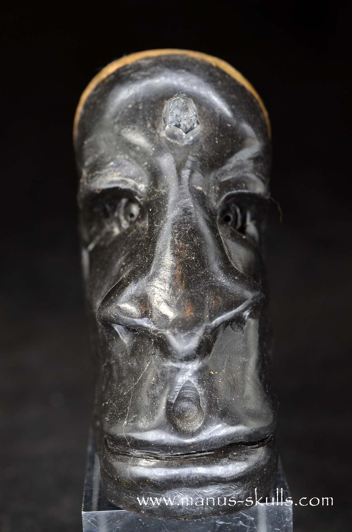 Manus skulls unique Crystal Carvings handmade skulls dragons pendants preseli bluestone tribals spiritual meaning wand Unicorn .. starlight being basalt gold leaf Herkimer diamond