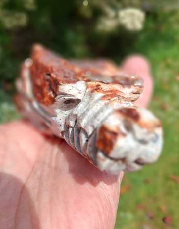 Manus skulls unique Crystal Carvings handmade skulls dragons pendants preseli bluestone tribals spiritual meaning wand Unicorn ..  mexican fire opal