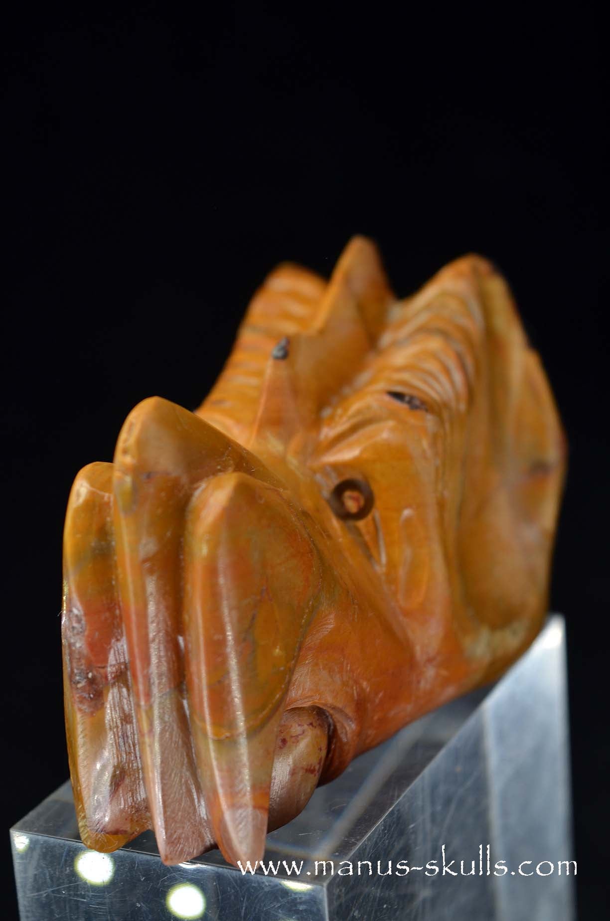 Manus skulls unique Crystal Carvings handmade skulls dragons pendants preseli bluestone tribals spiritual meaning wand Unicorn .. 