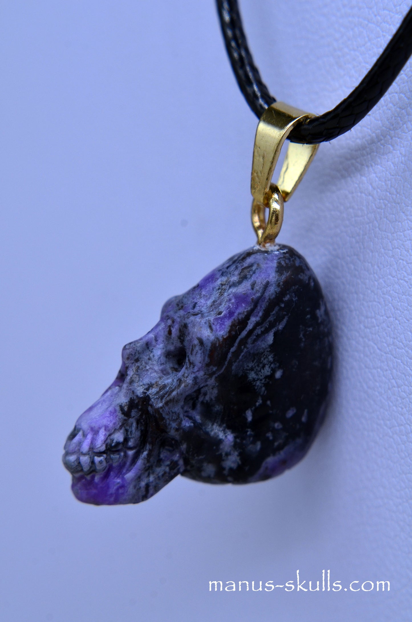 Charoite Miniature Skull Pendant