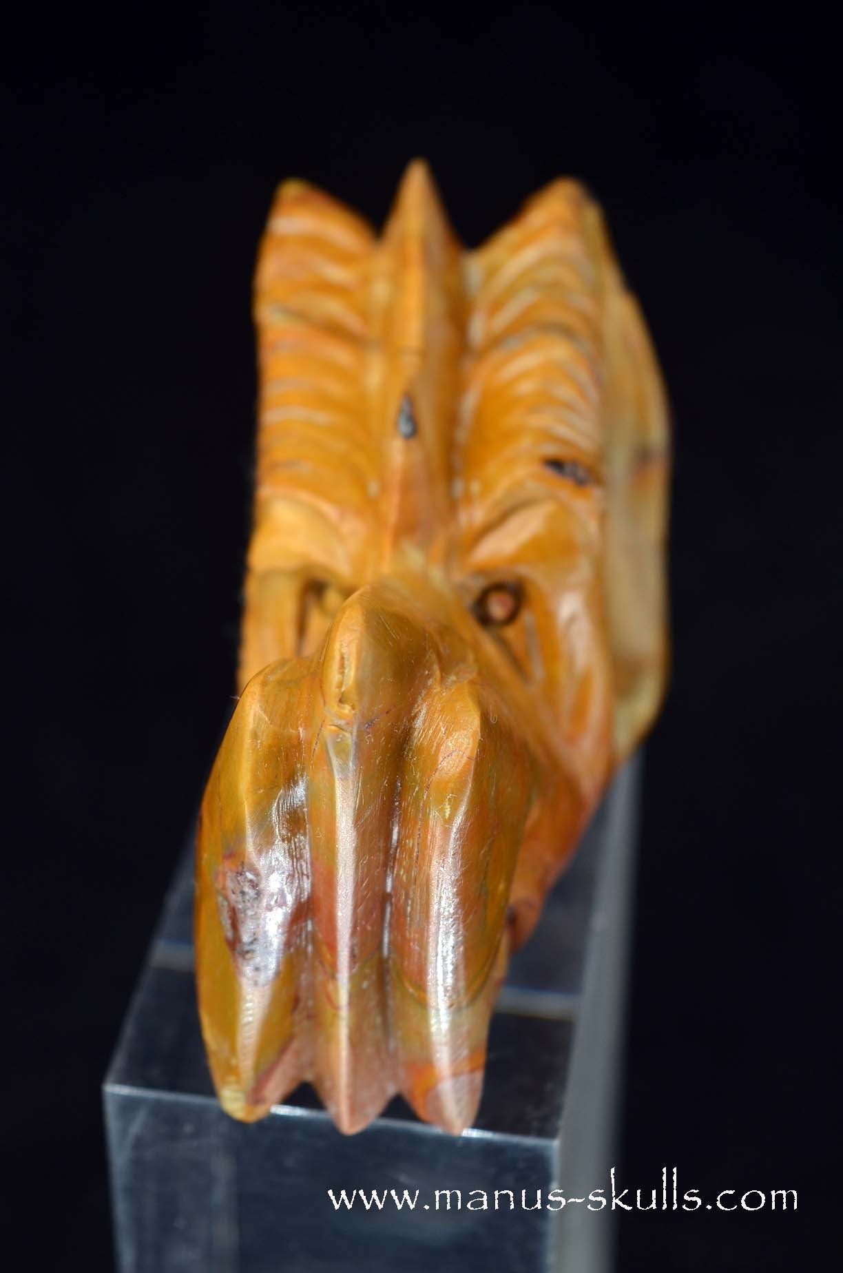 Manus skulls unique Crystal Carvings handmade skulls dragons pendants preseli bluestone tribals spiritual meaning wand Unicorn .. rainbow jasper