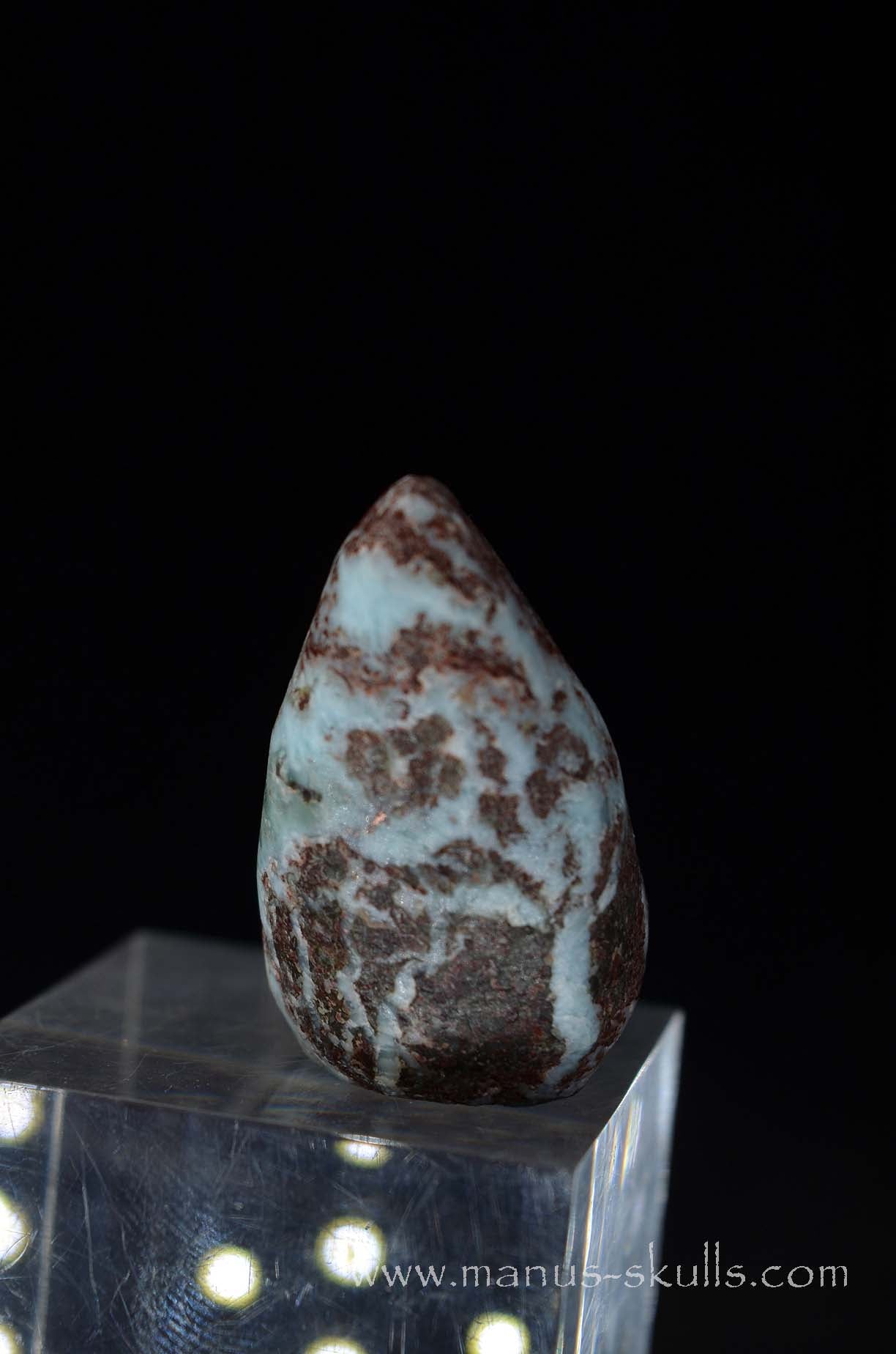 Conehead red Larimar Skull