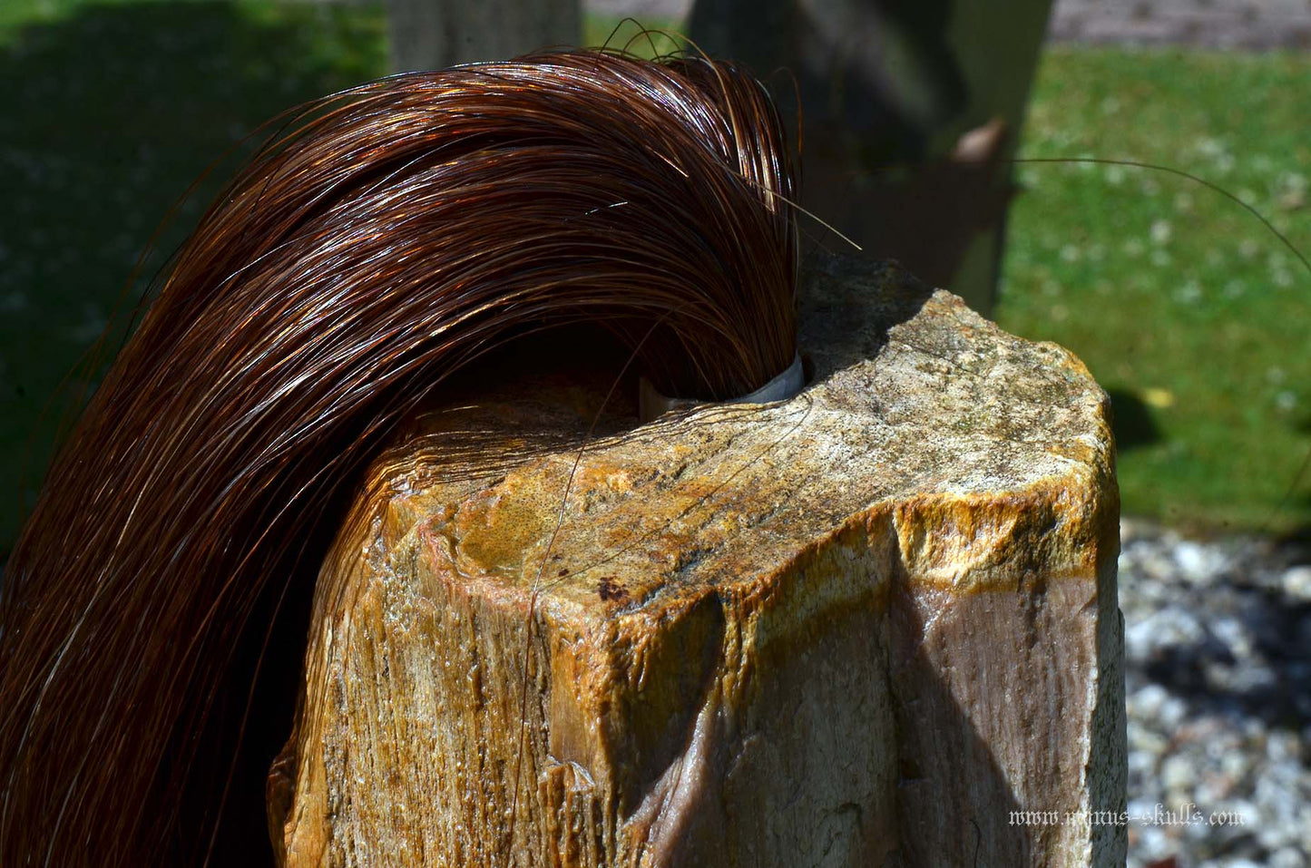 Large Petrified Wood Tribal Statue #063