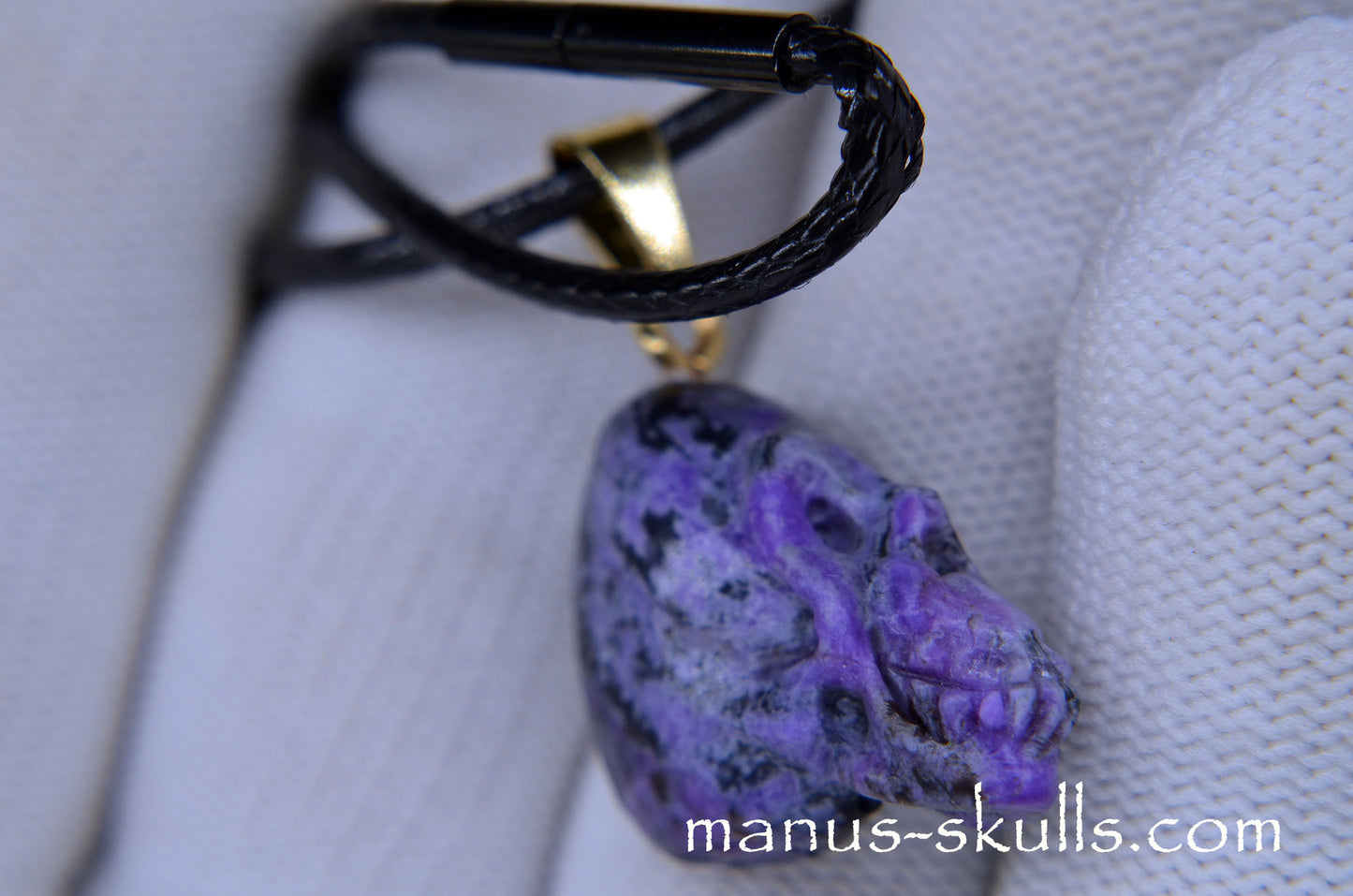 Charoite Miniature Skull Pendant