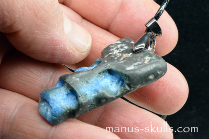 Glacierite ~ Blue Ice Stone Tribal Pendant