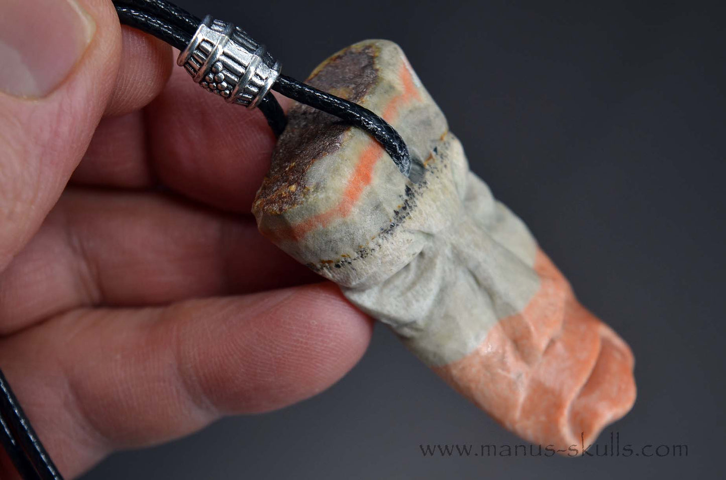 Rare Barytocelestine / Celestobaryte Tribal Skull Pendant