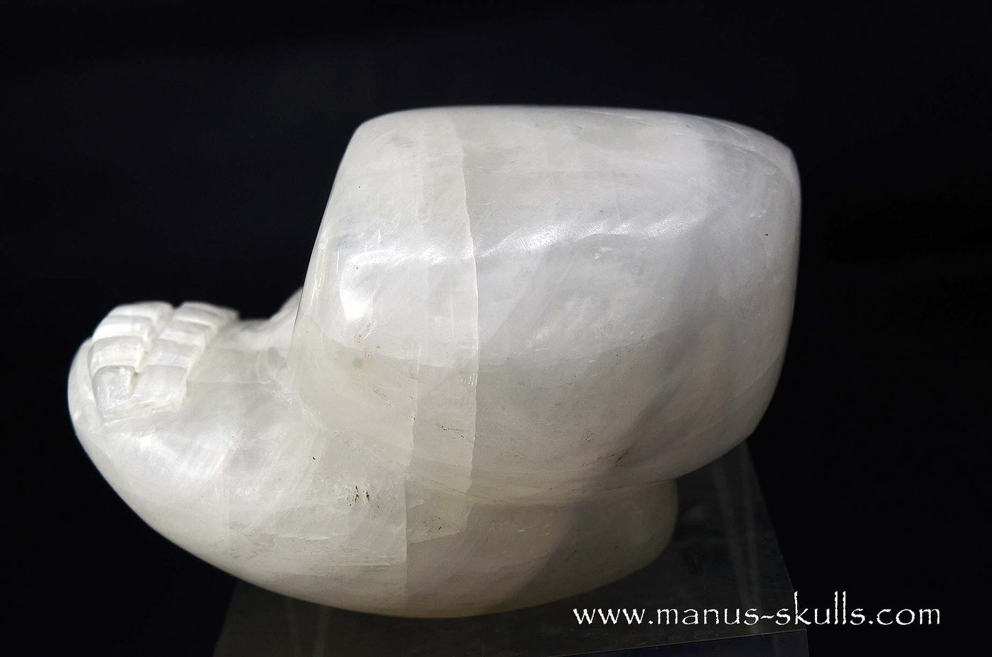 White Calcite Evolian Skull  #05