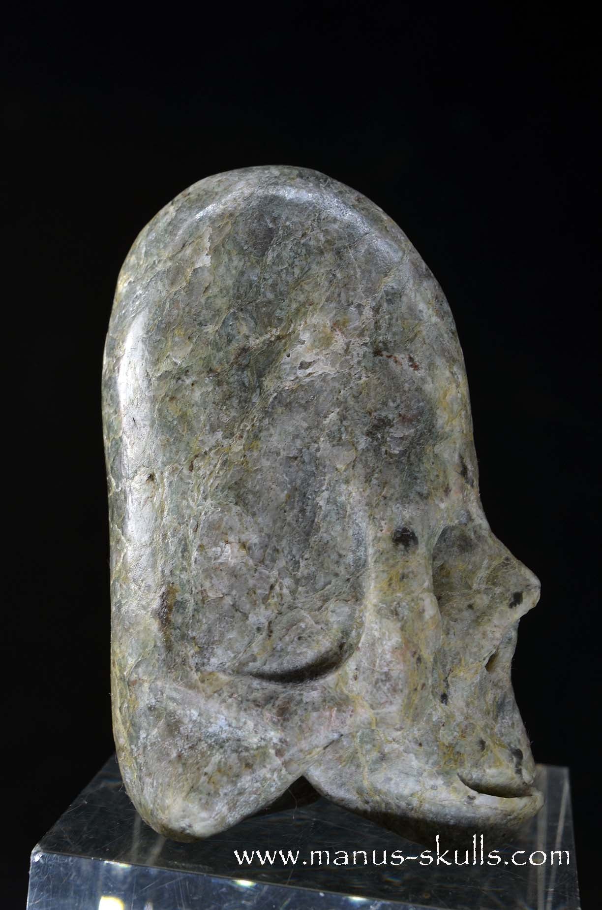 Fluorite in Barite Toothless Conehead Skull