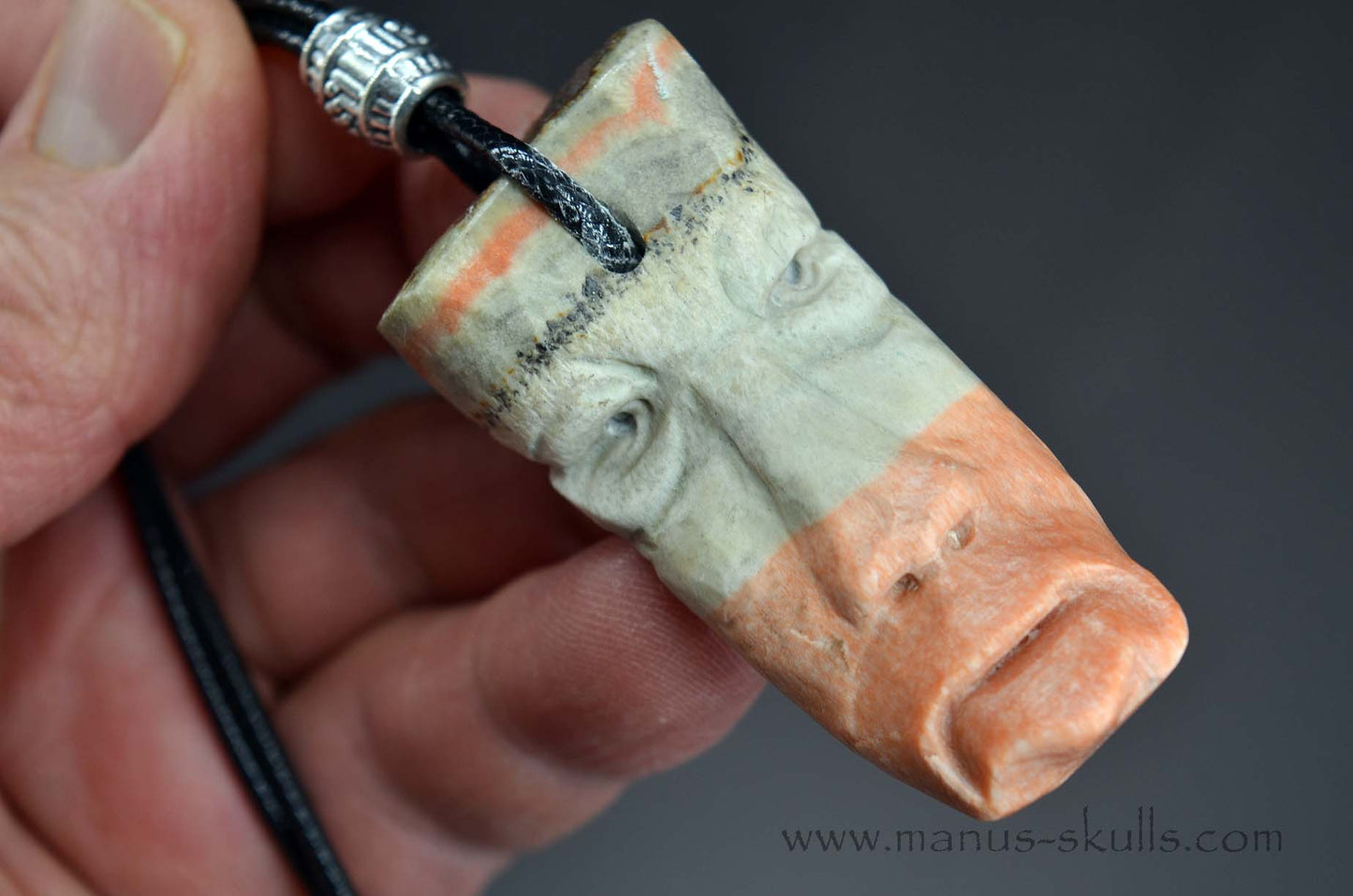 Rare Barytocelestine / Celestobaryte Tribal Skull Pendant