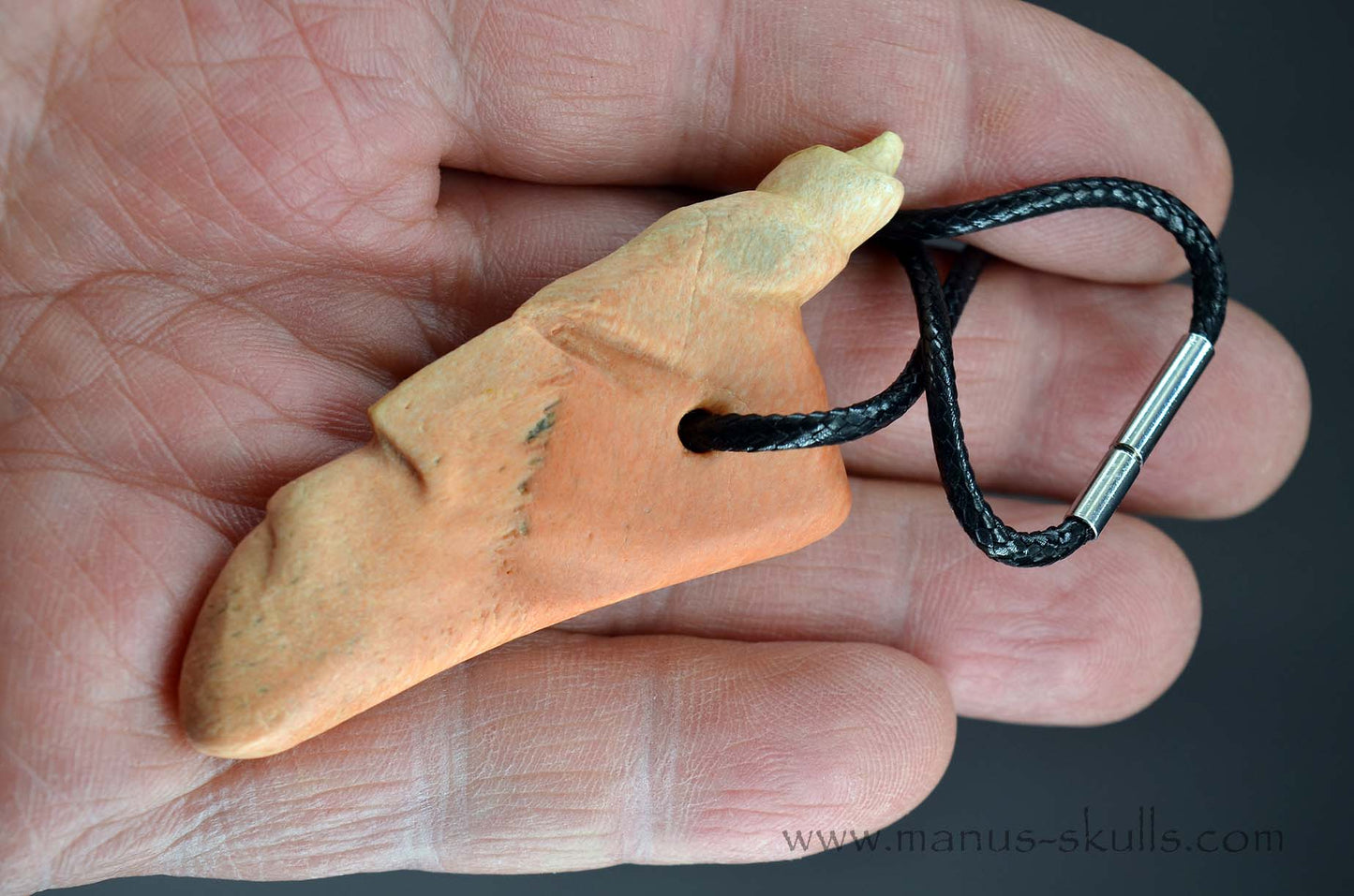 Rare Barytocelestine / Celestobaryte Tribal Skull Pendant