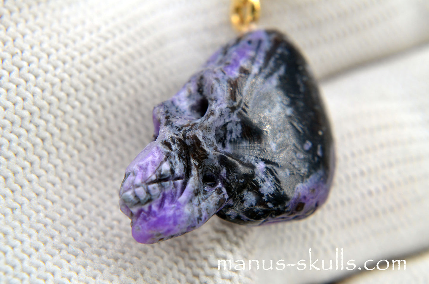 Charoite Miniature Skull Pendant