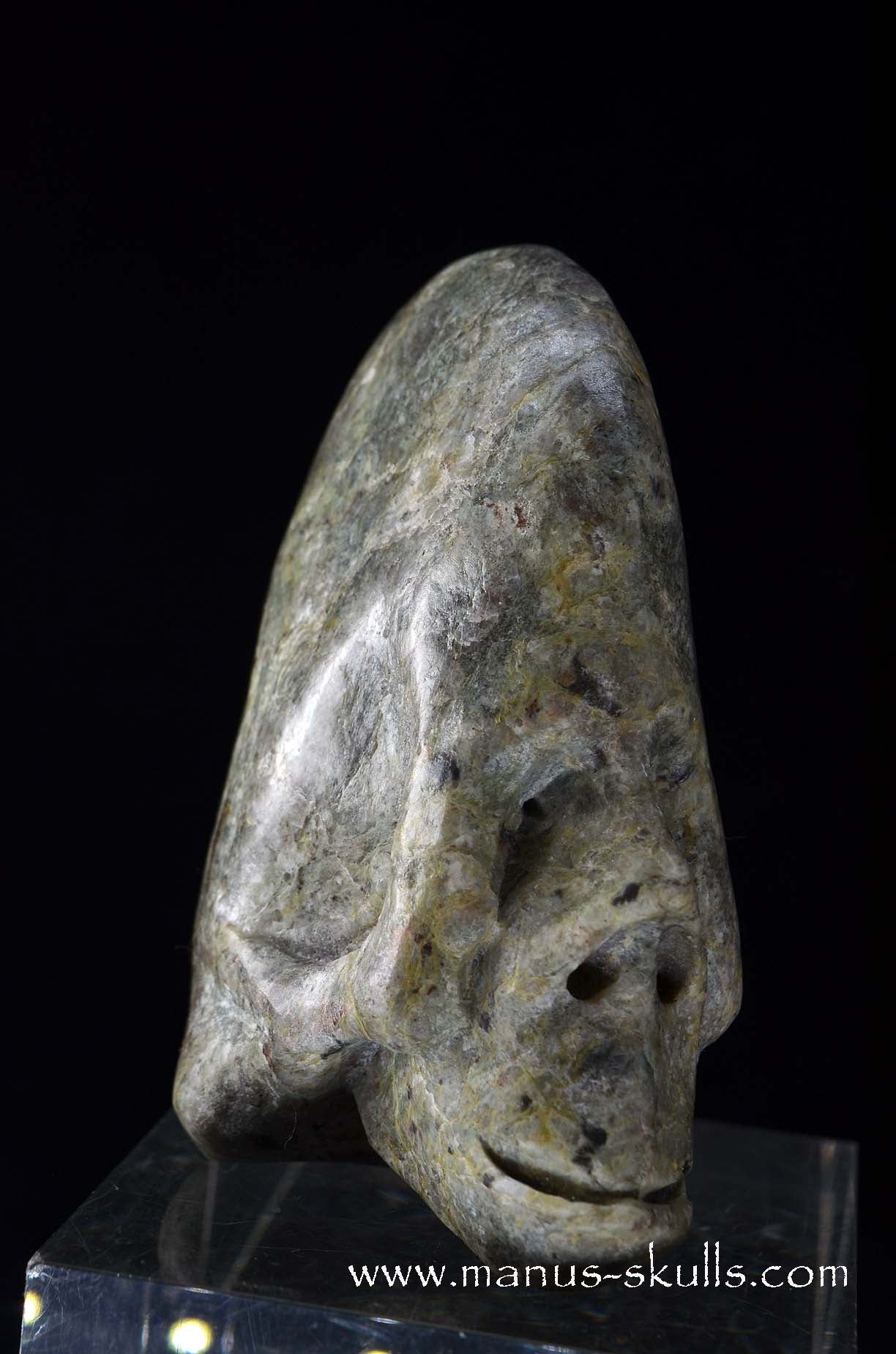 Fluorite in Barite Toothless Conehead Skull