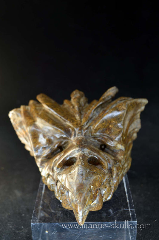 Manus skulls unique Crystal Carvings handmade skulls dragons pendants preseli bluestone tribals spiritual meaning wand Unicorn .. stromatolite