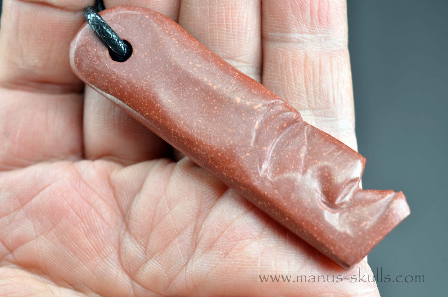 Catlinite (Pipestone) Tribal Pendant (#34)