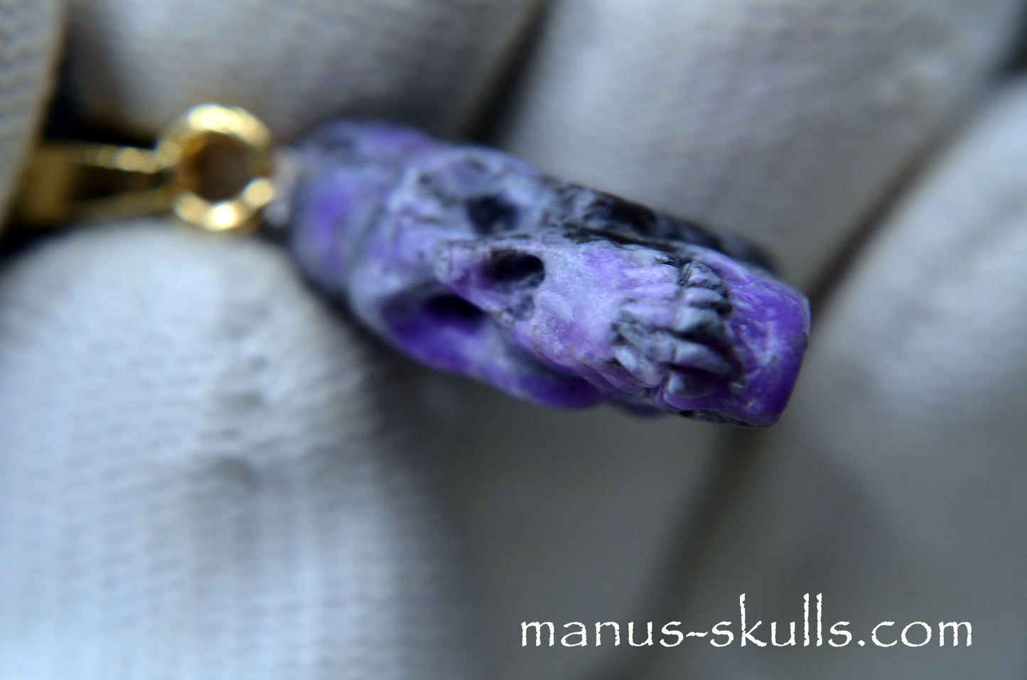 Charoite Miniature Skull Pendant