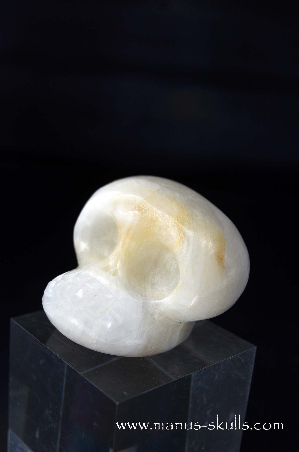 White Calcite Evolian Skull  #10
