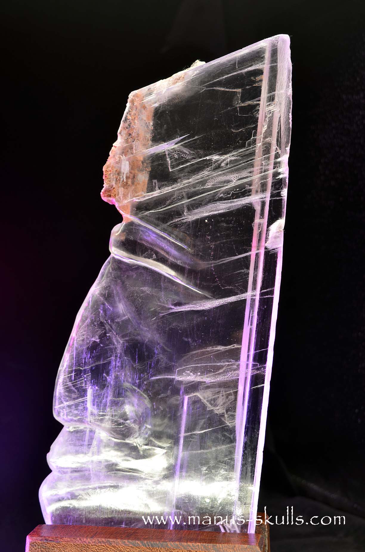 Maria Glass Trible Skull on pedestal