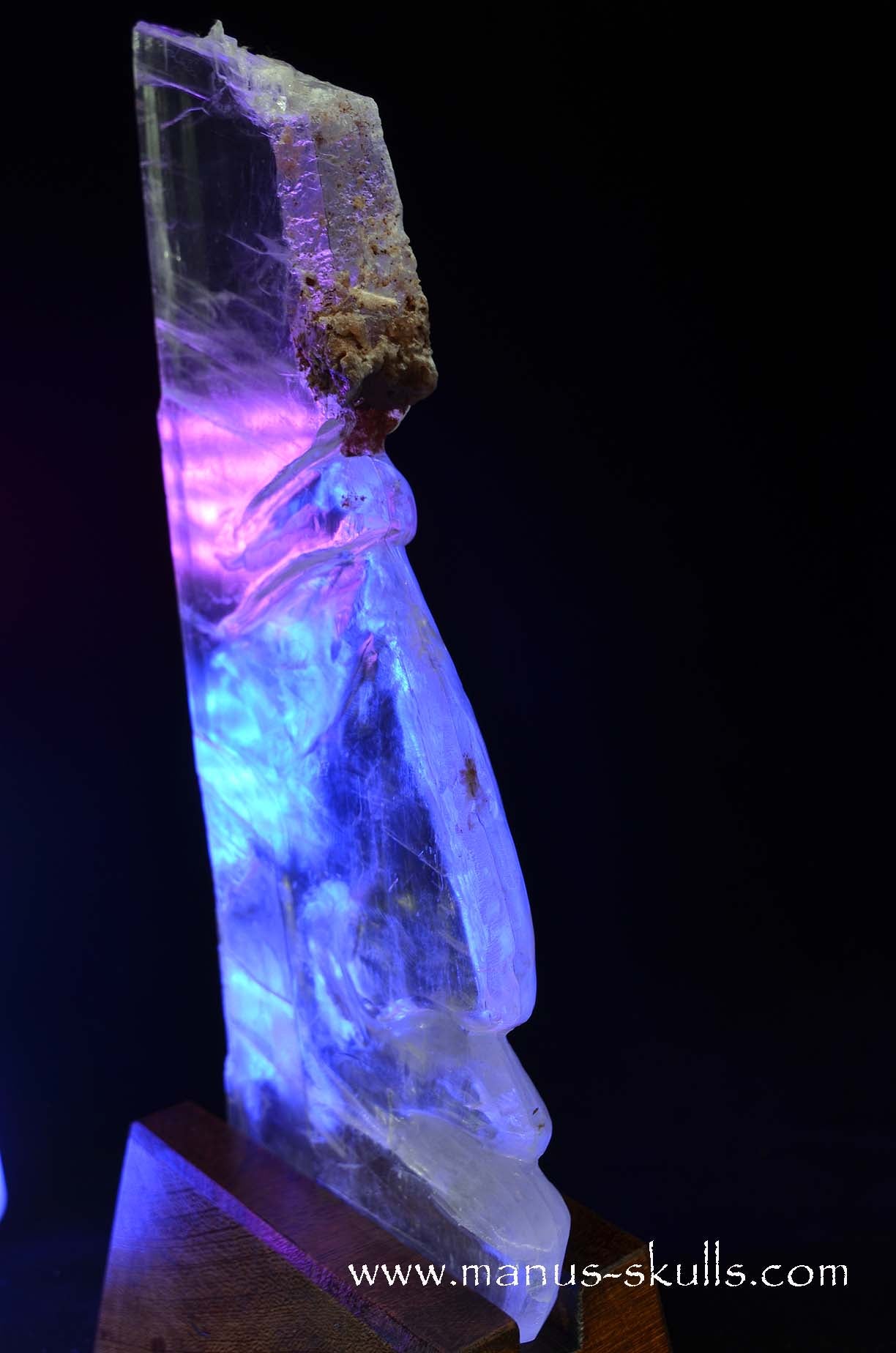 Maria Glass Trible Skull on pedestal