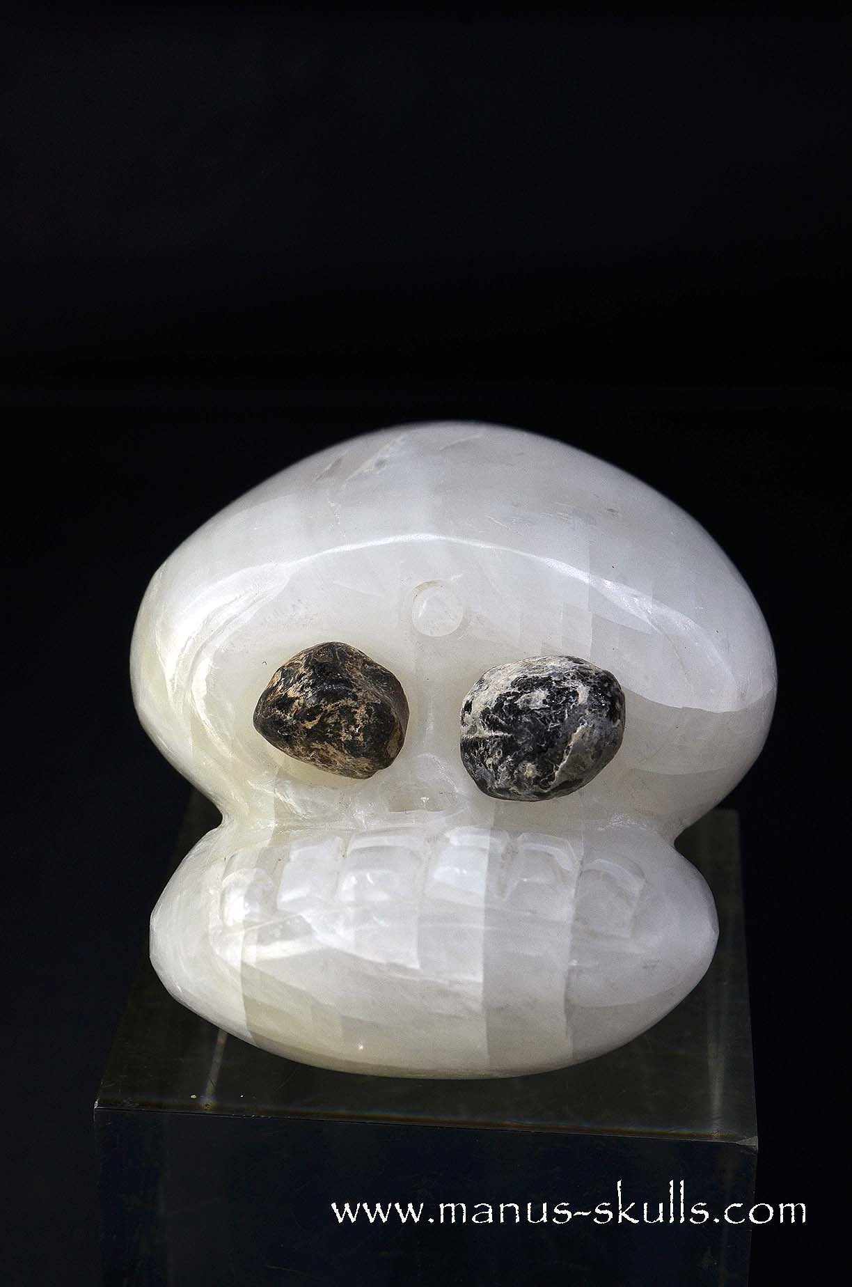 White Calcite Evolian Skull  #05