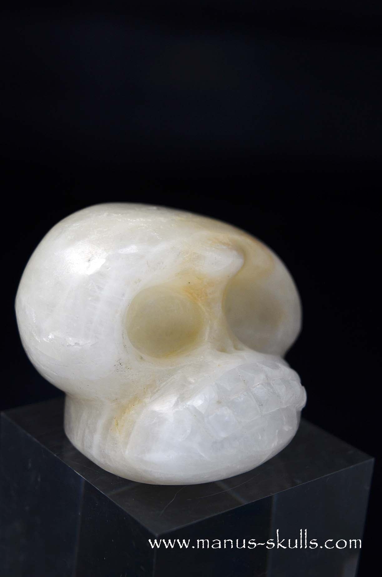 White Calcite Evolian Skull  #10