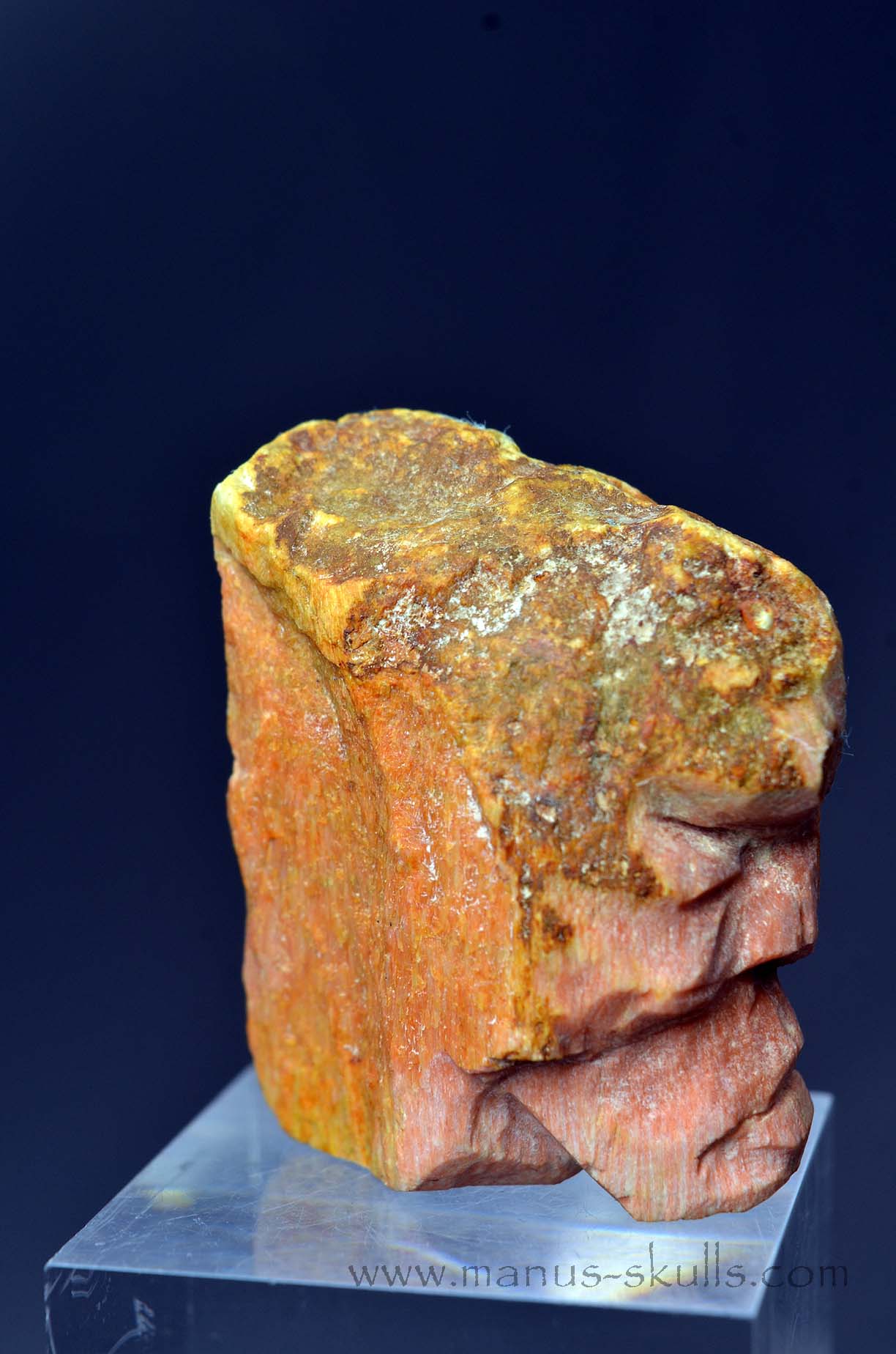 Rare Barytocelestine / Celestobaryte Tribal Skull